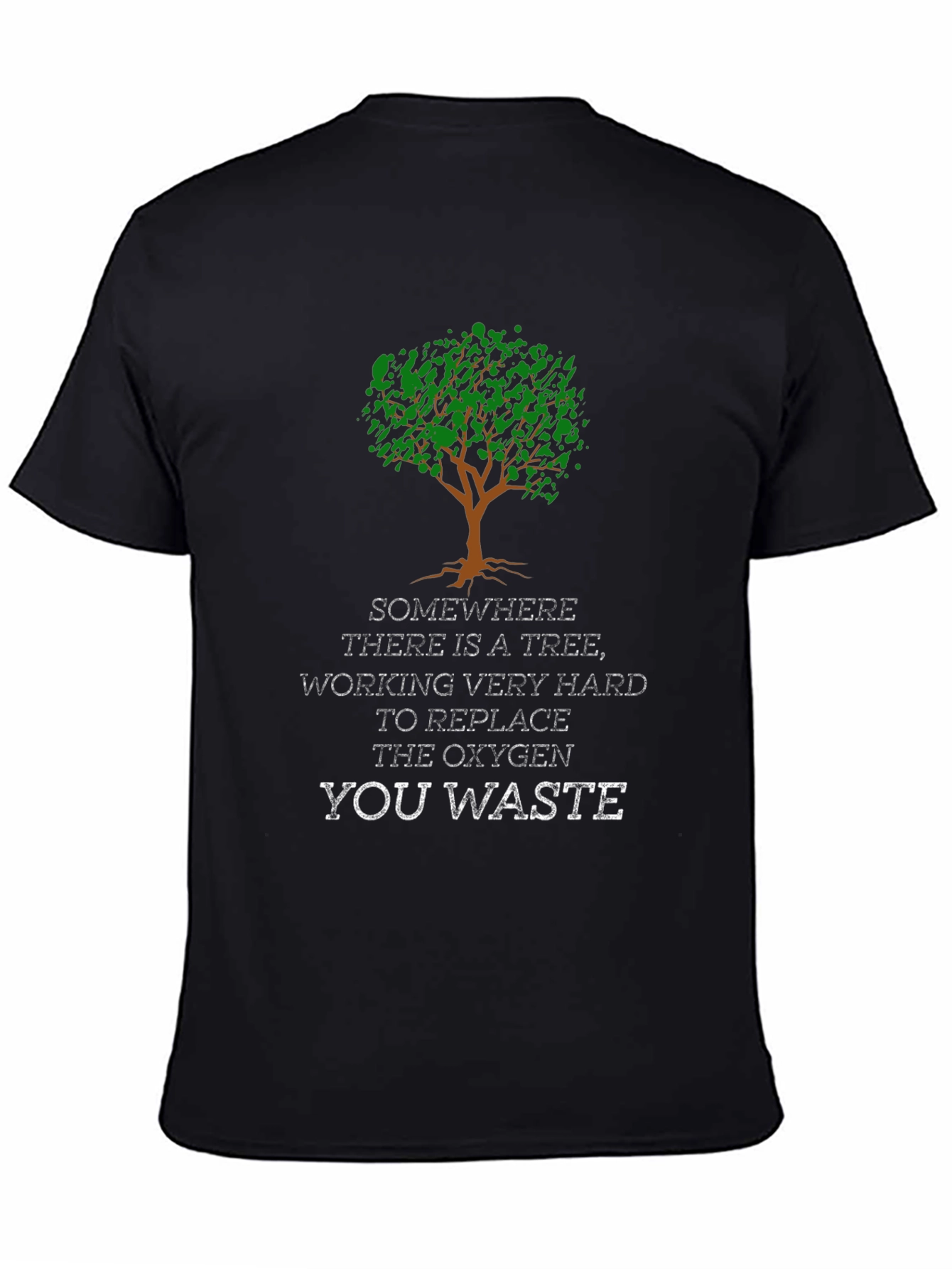 Eco-Friendly Tree Oxygen Replacement Graphic T-Shirt