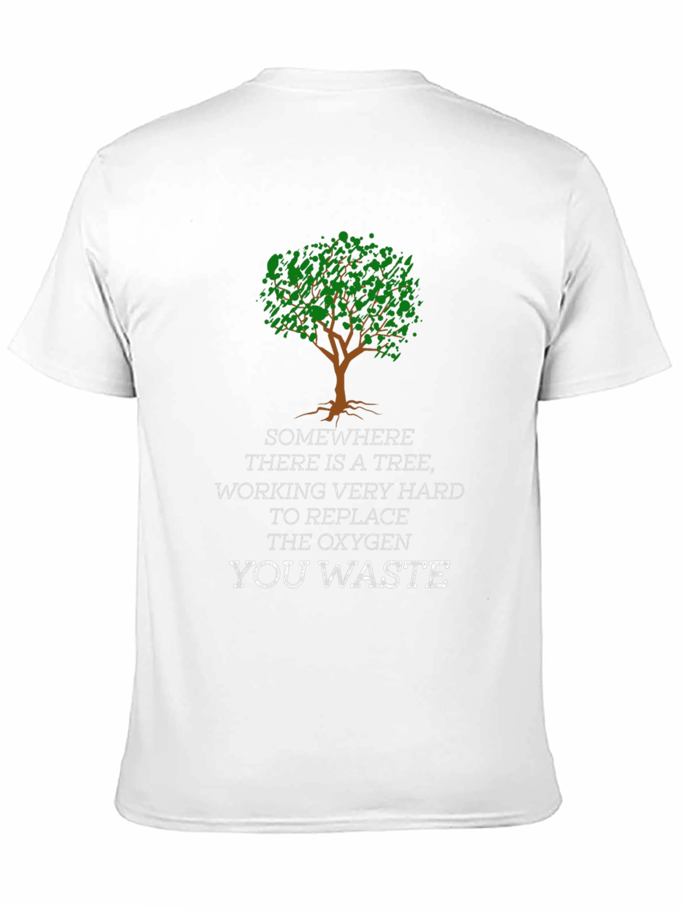 Eco-Friendly Tree Oxygen Replacement Graphic T-Shirt