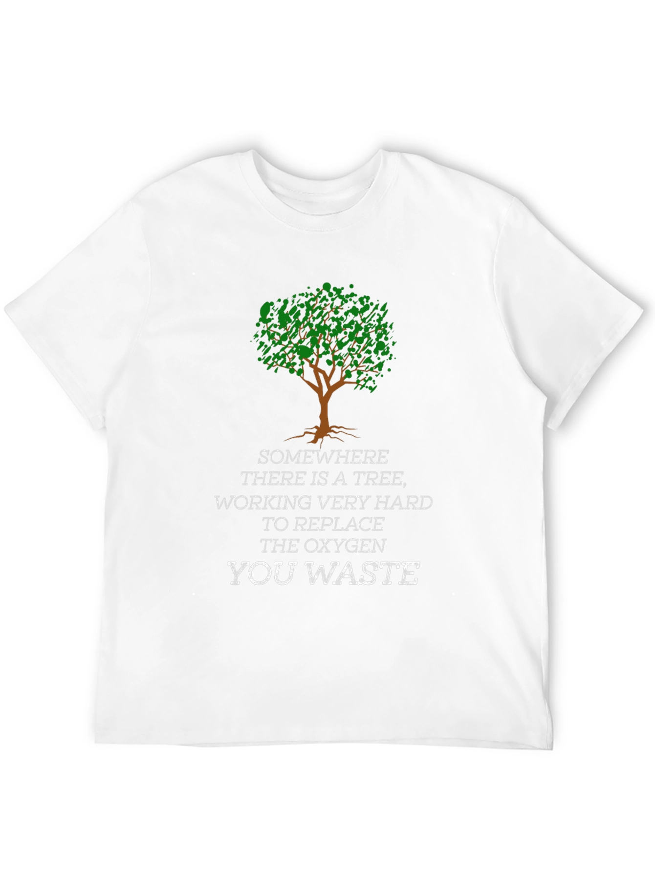 Eco-Friendly Tree Oxygen Replacement Graphic T-Shirt
