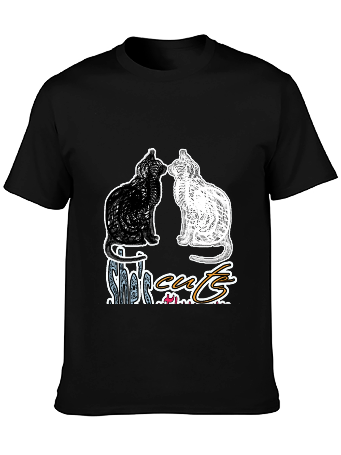 Shes Cute Cats Graphic T-Shirt