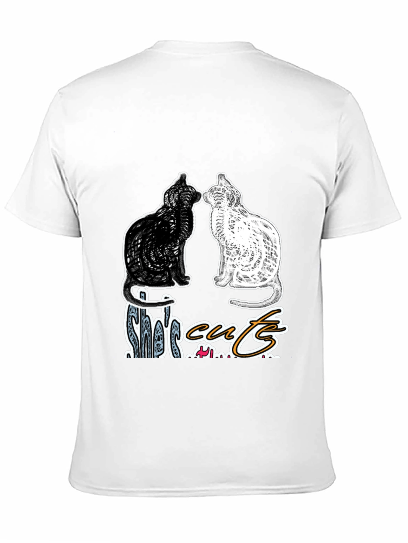 Shes Cute Cats Graphic T-Shirt