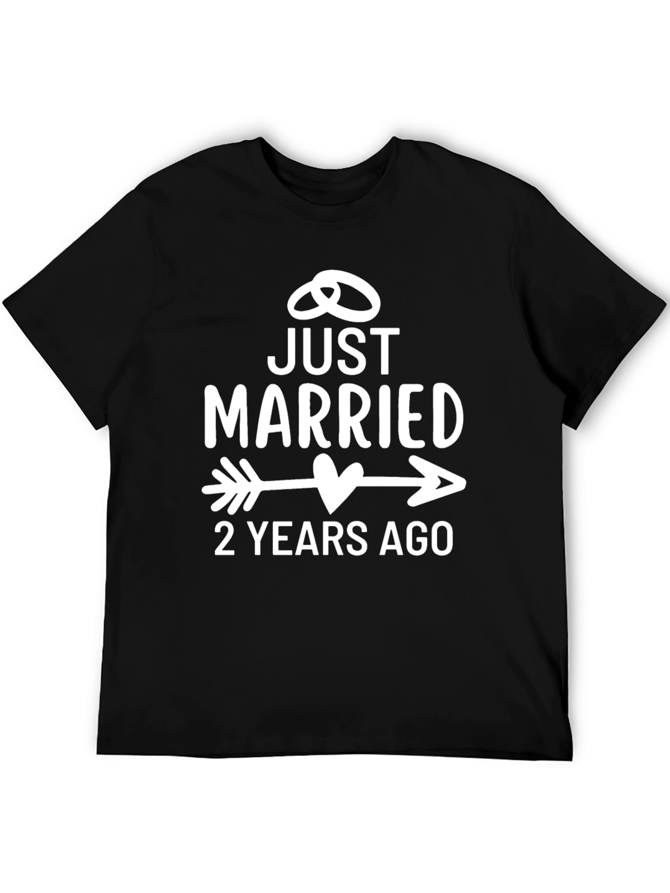 Just Married 2 Years Ago Anniversary T-Shirt