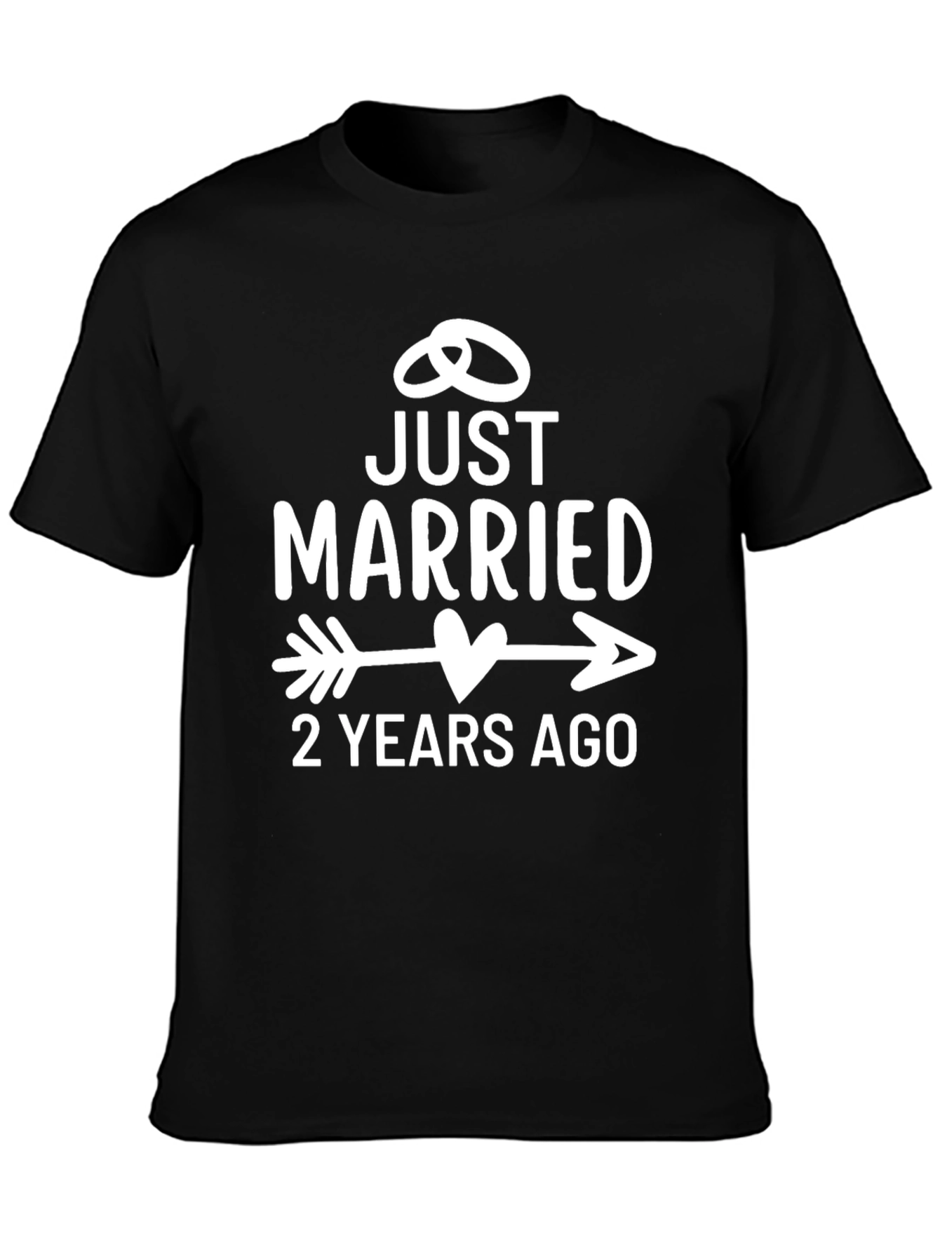Just Married 2 Years Ago Anniversary T-Shirt