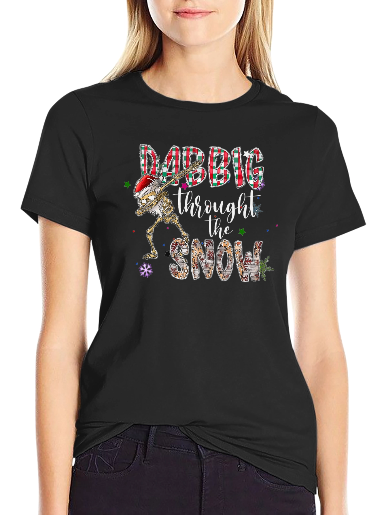 Dabbing Through The Snow Graphic Tee