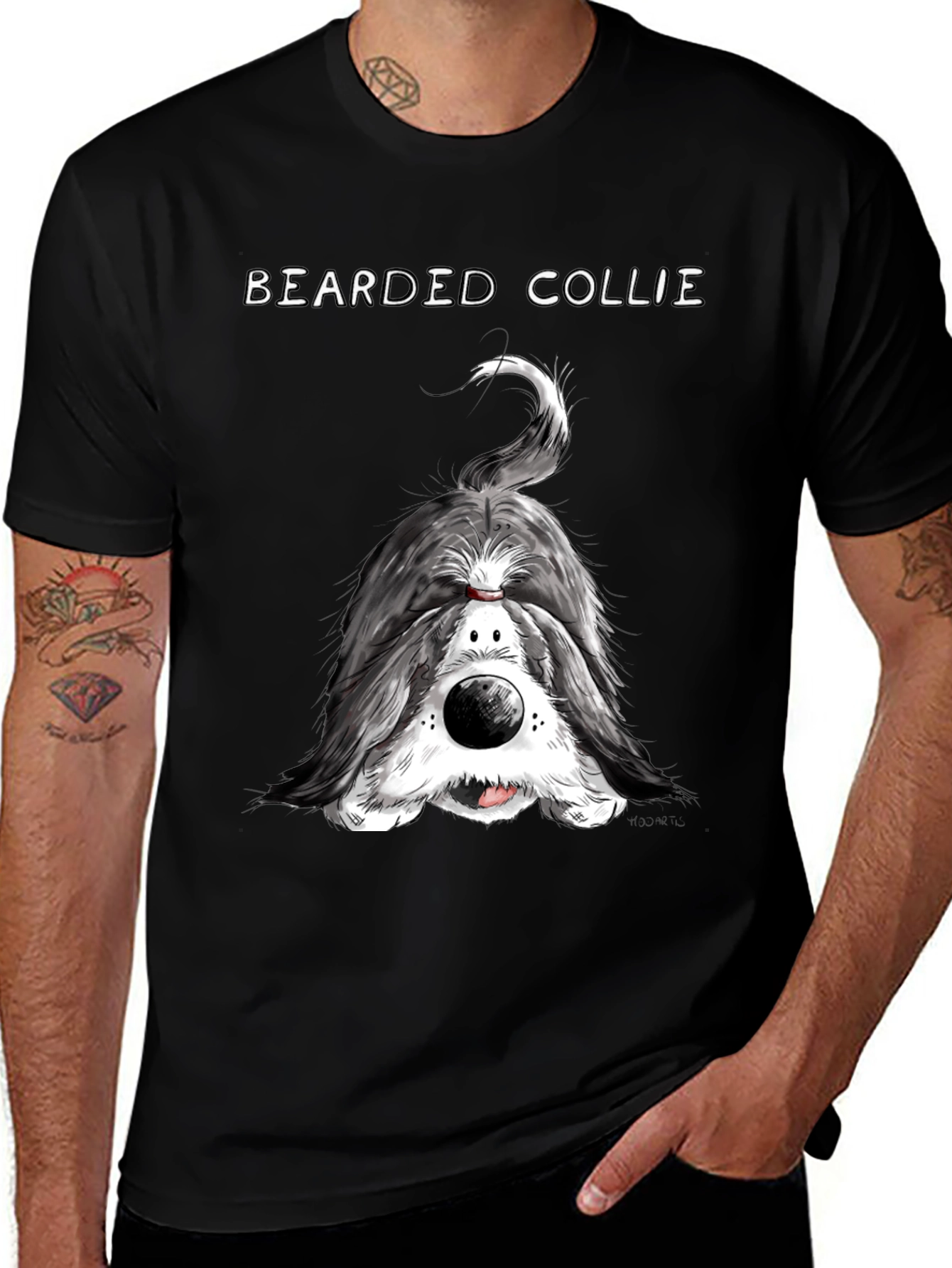 Bearded Collie T-Shirt - Funny Dog Portrait Tee