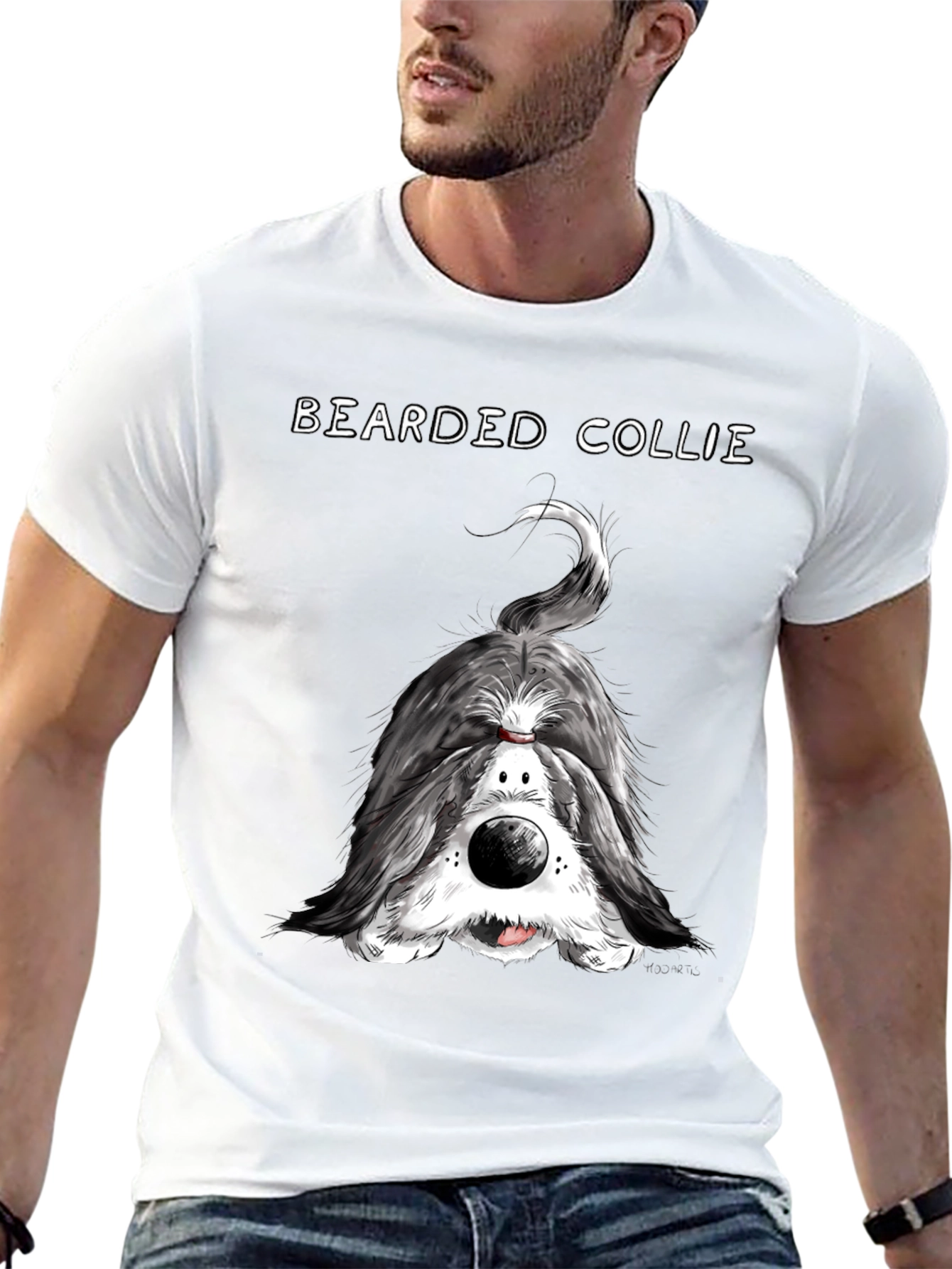 Bearded Collie T-Shirt - Funny Dog Portrait Tee