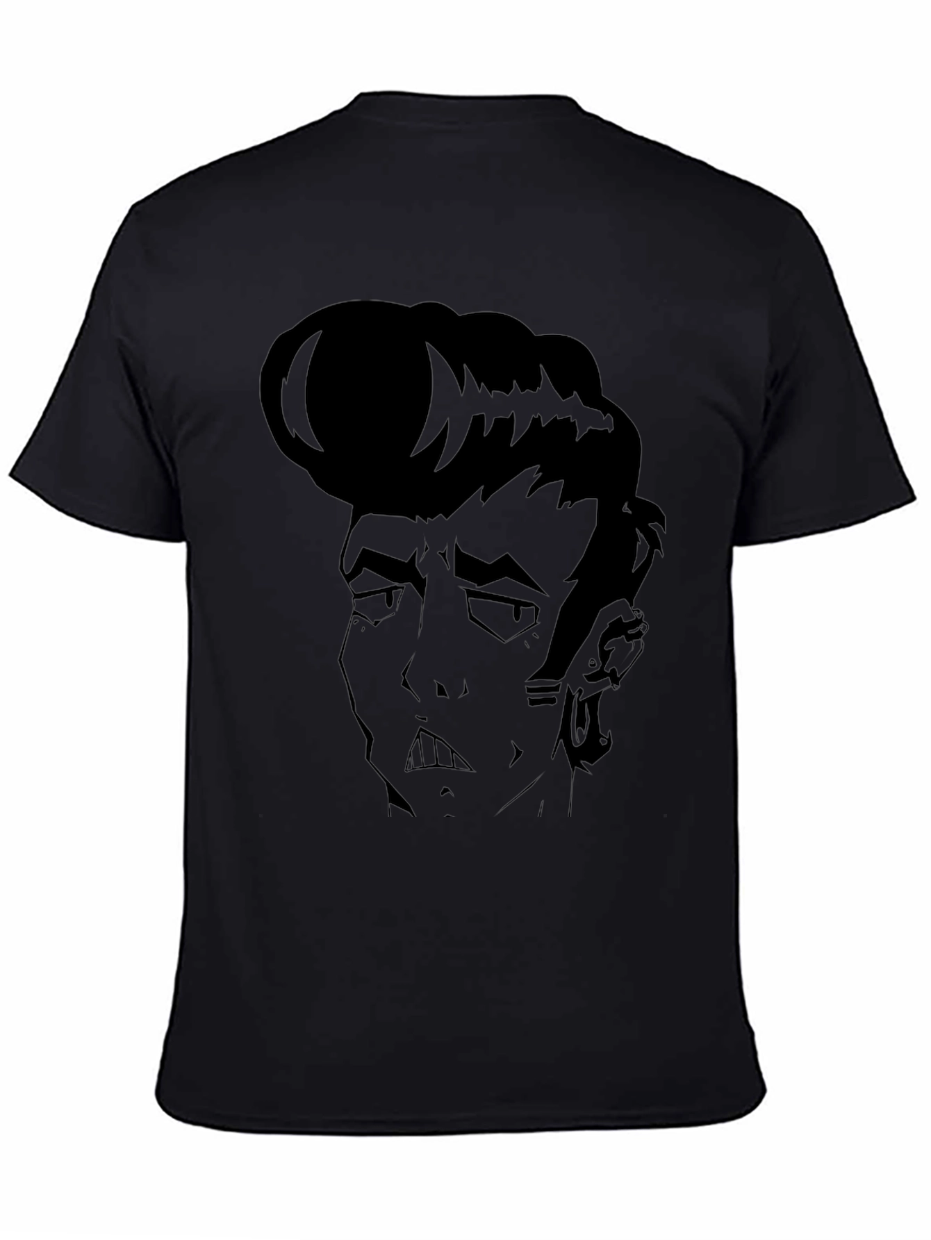 Cool Cartoon Character Graphic Black T-Shirt