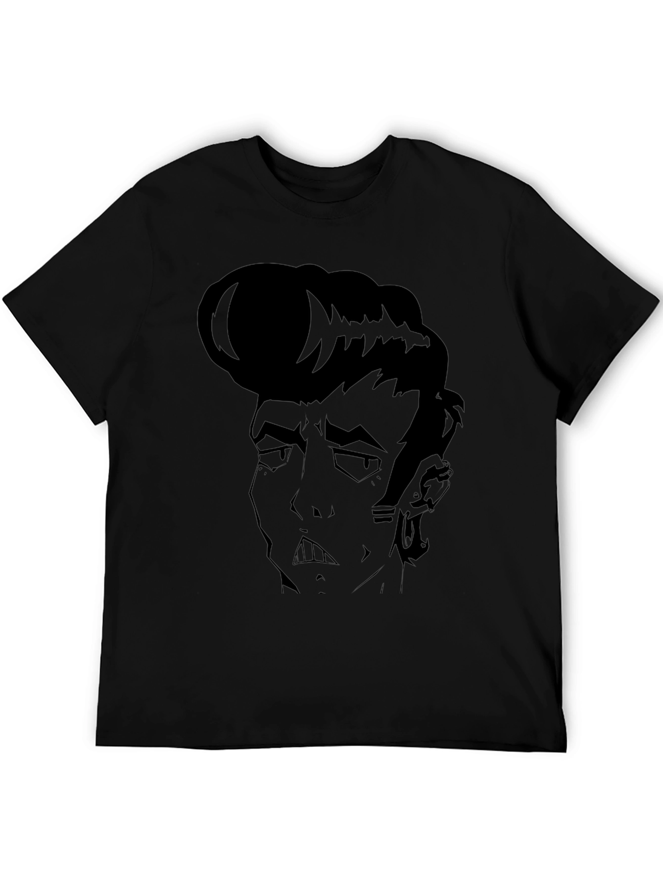 Cool Cartoon Character Graphic Black T-Shirt