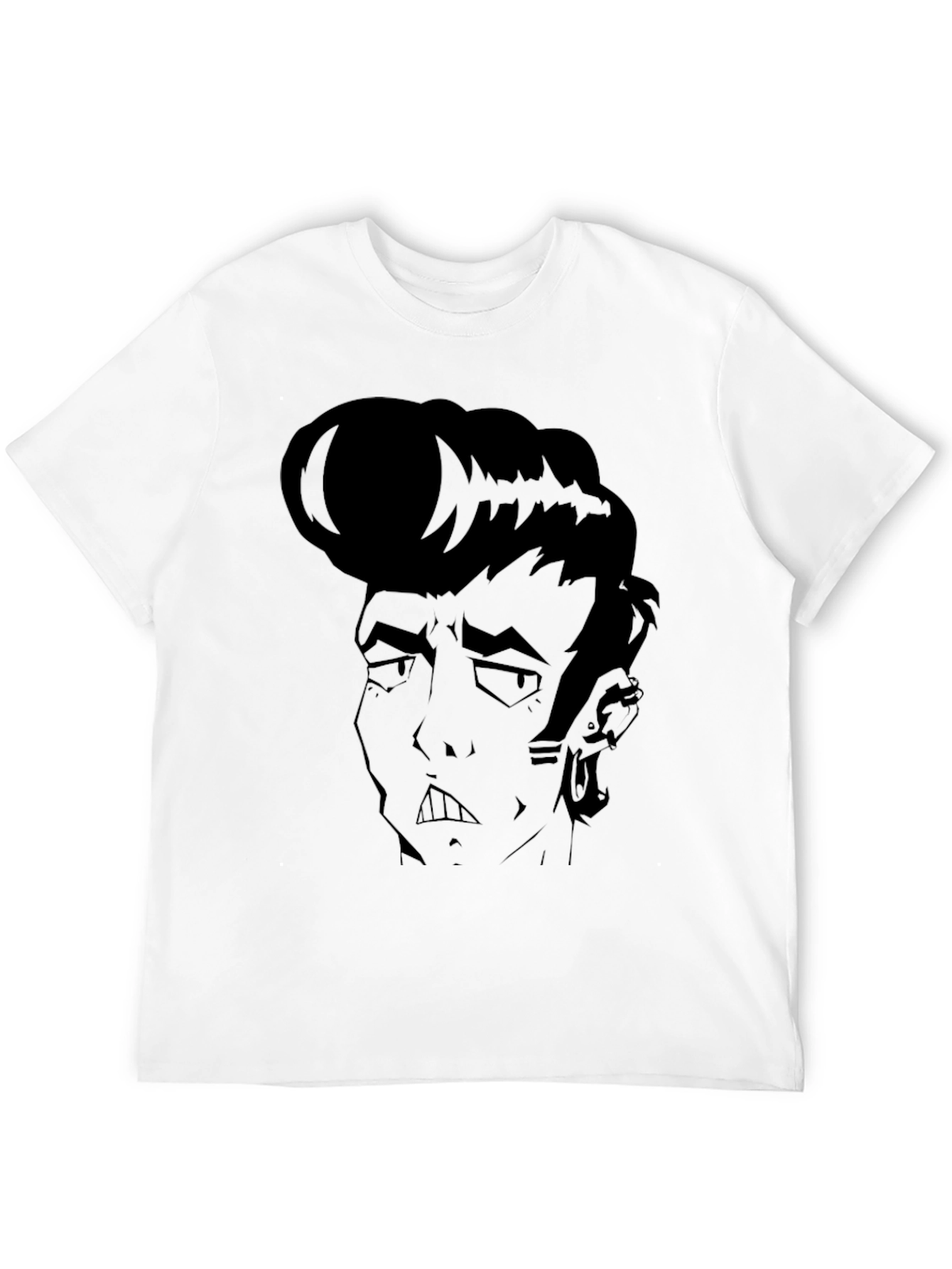 Cool Cartoon Character Graphic Black T-Shirt