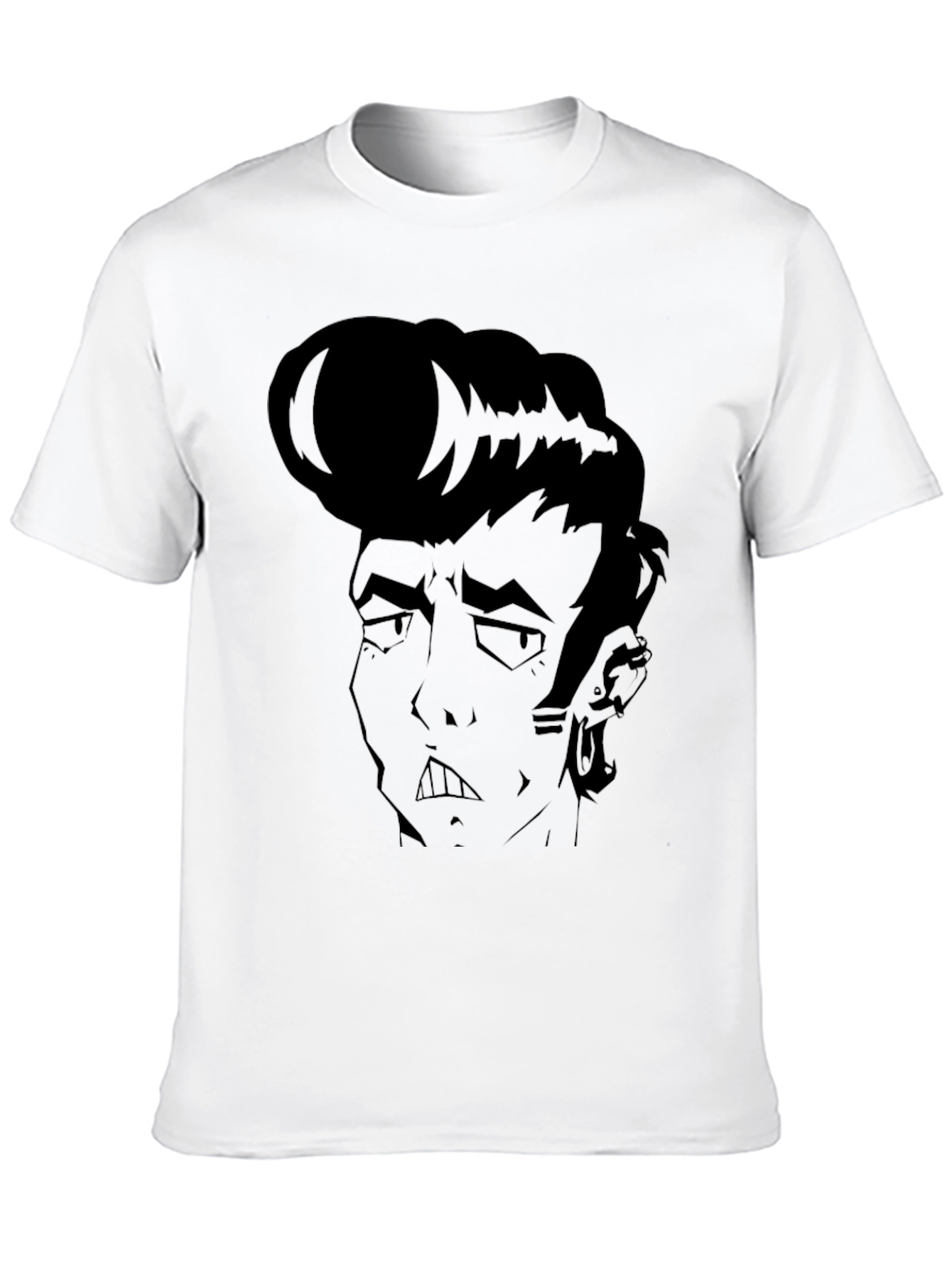 Cool Cartoon Character Graphic Black T-Shirt