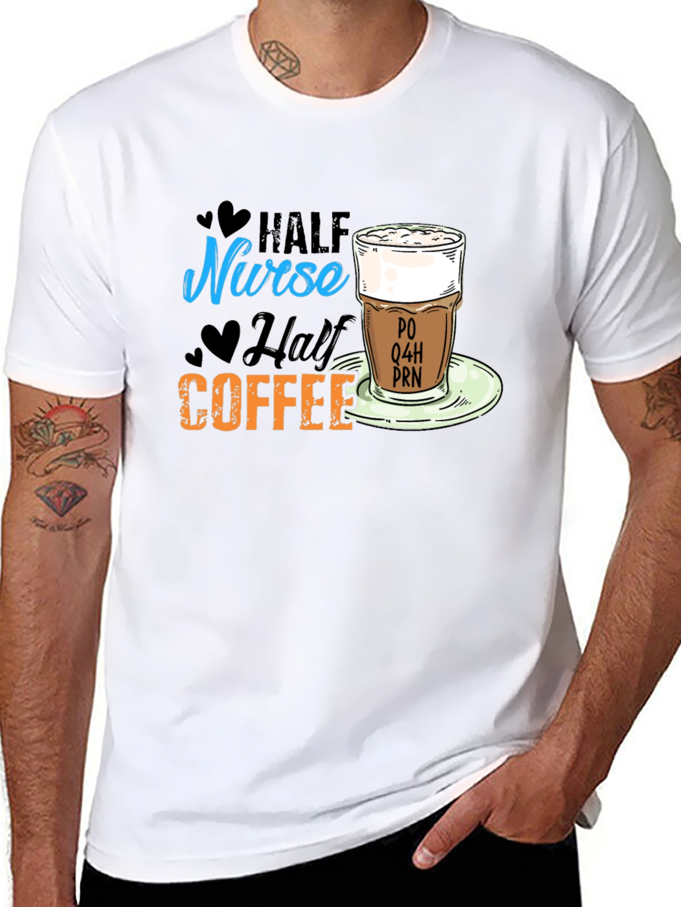 Half Nurse Half Coffee T-Shirt
