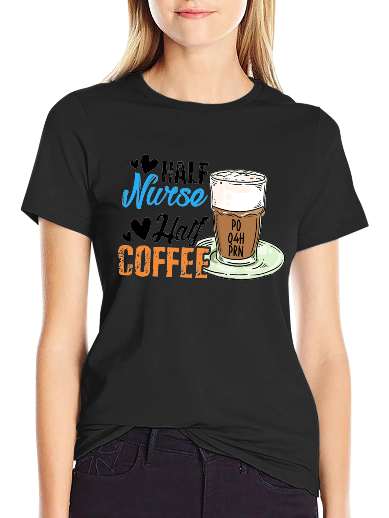 Half Nurse Half Coffee T-Shirt