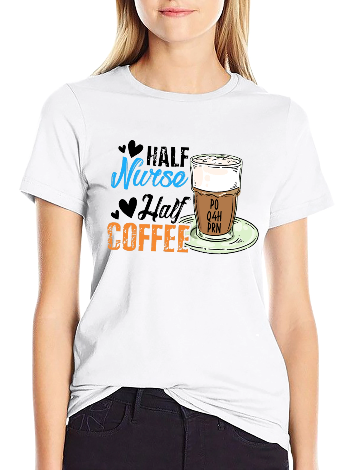Half Nurse Half Coffee T-Shirt
