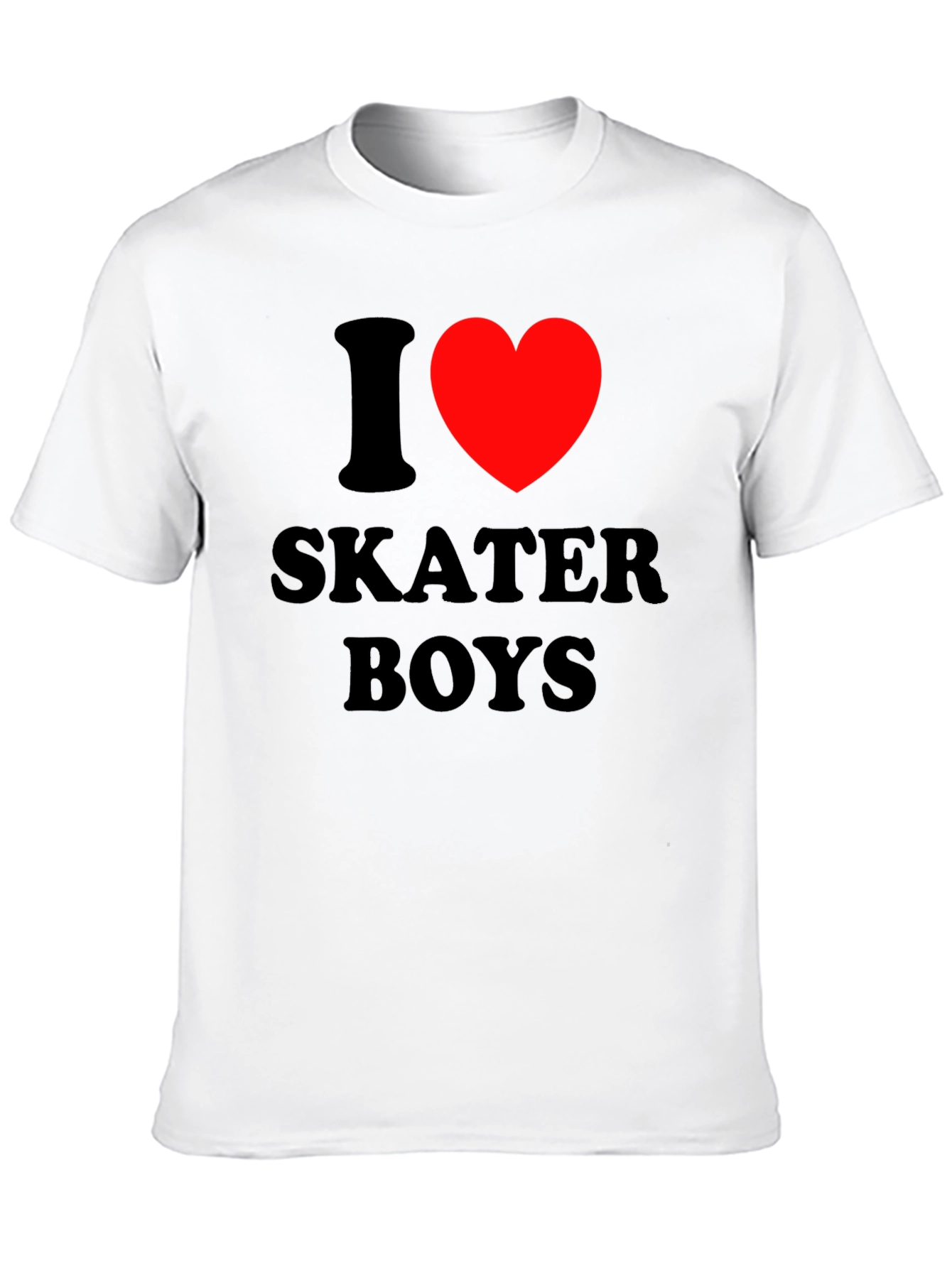 I Love Skater Boys Black T-Shirt