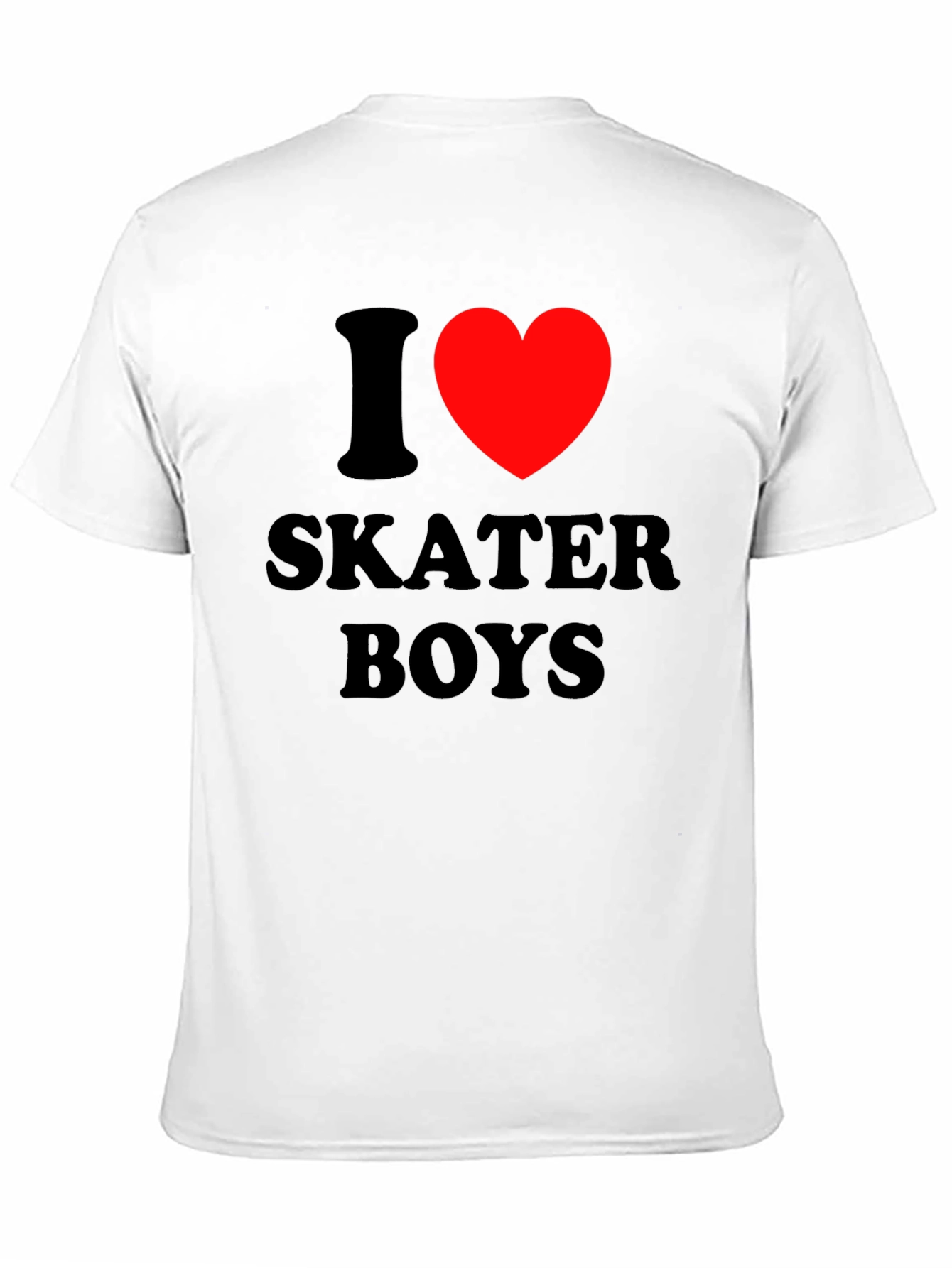 I Love Skater Boys Black T-Shirt