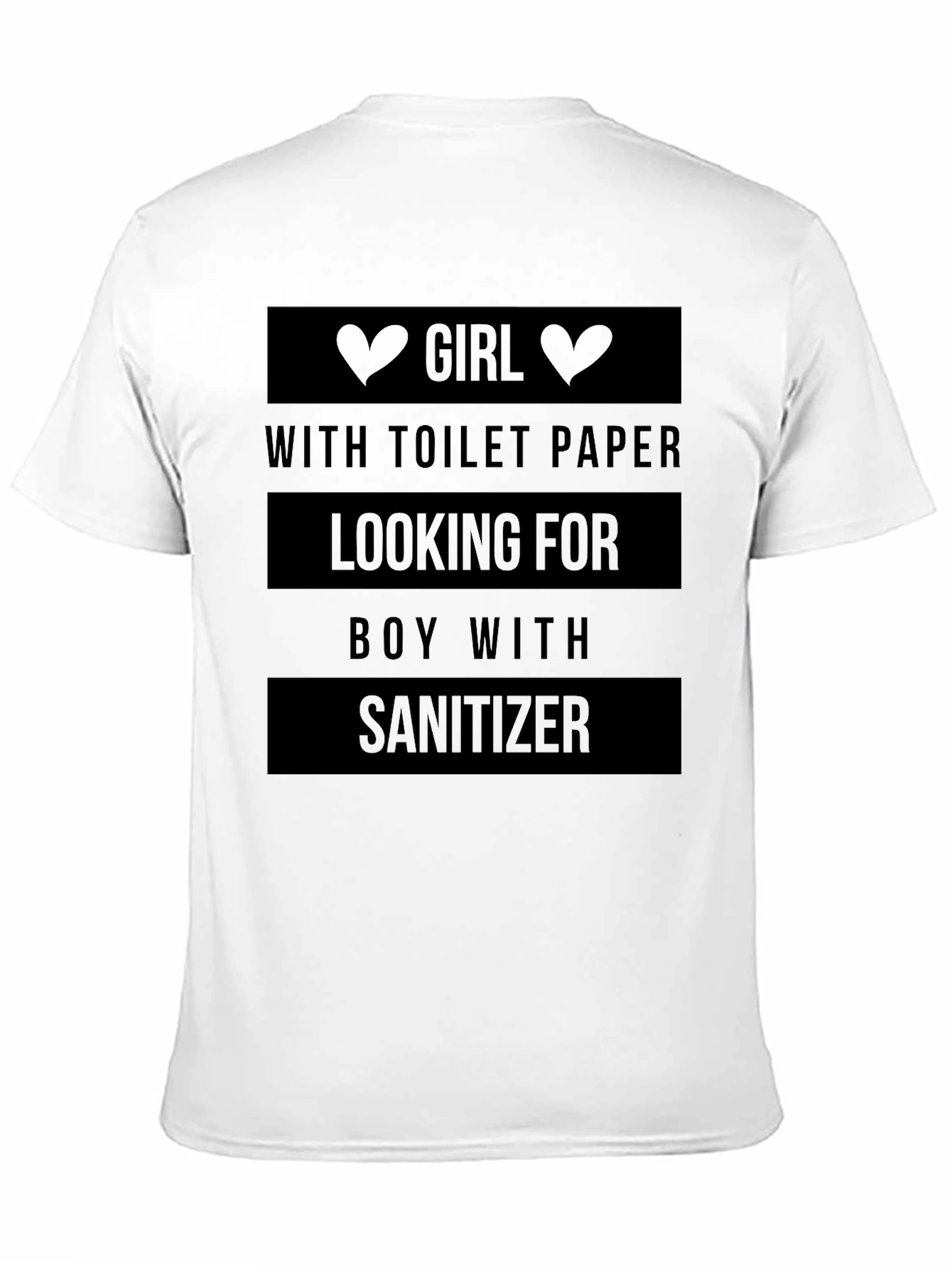 Girl with Toilet Paper Boy with Sanitizer T-Shirt
