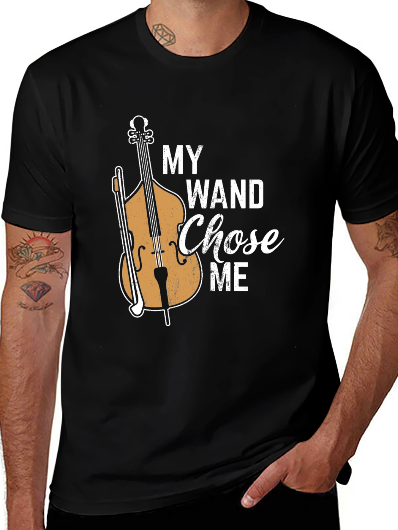 My Wand Chose Me Bass Player T-Shirt