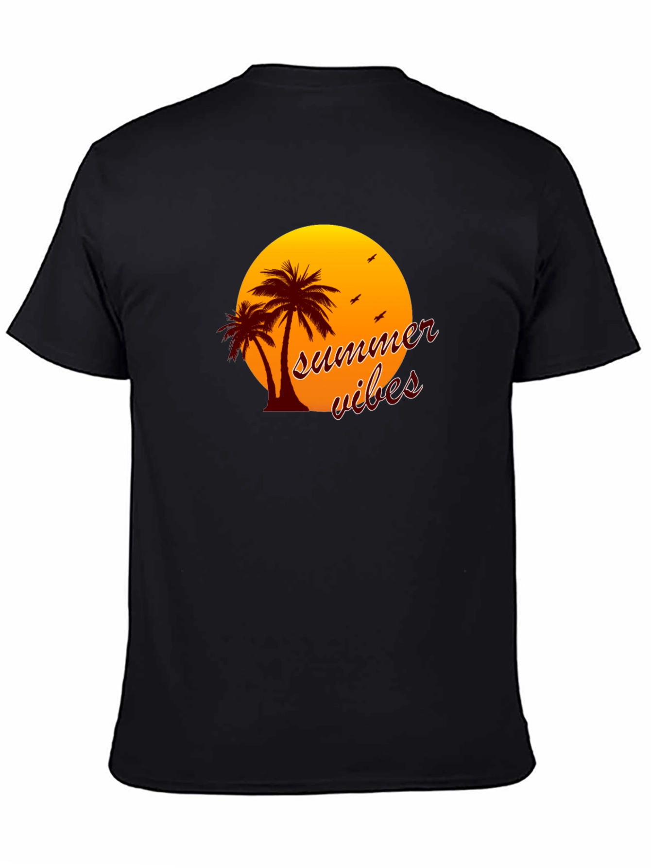 Summer Vibes T-Shirt - Palm Tree Sunset Graphic Tee