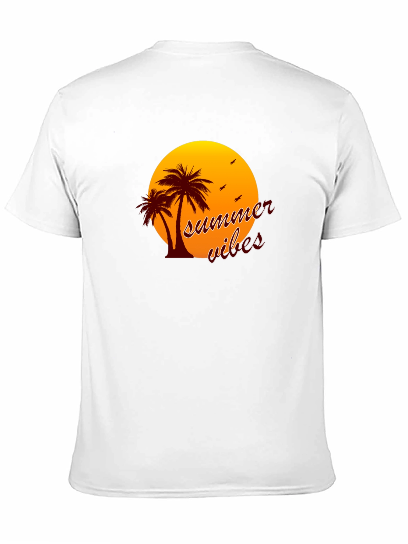 Summer Vibes T-Shirt - Palm Tree Sunset Graphic Tee
