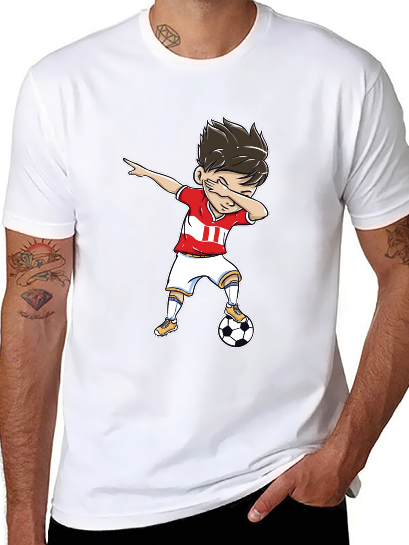 Soccer Dab T-Shirt: Cartoon Athlete