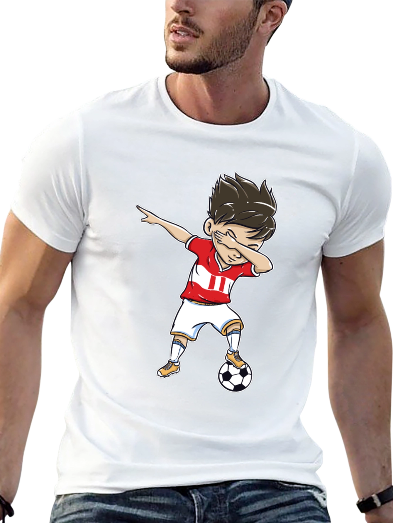 Soccer Dab T-Shirt: Cartoon Athlete