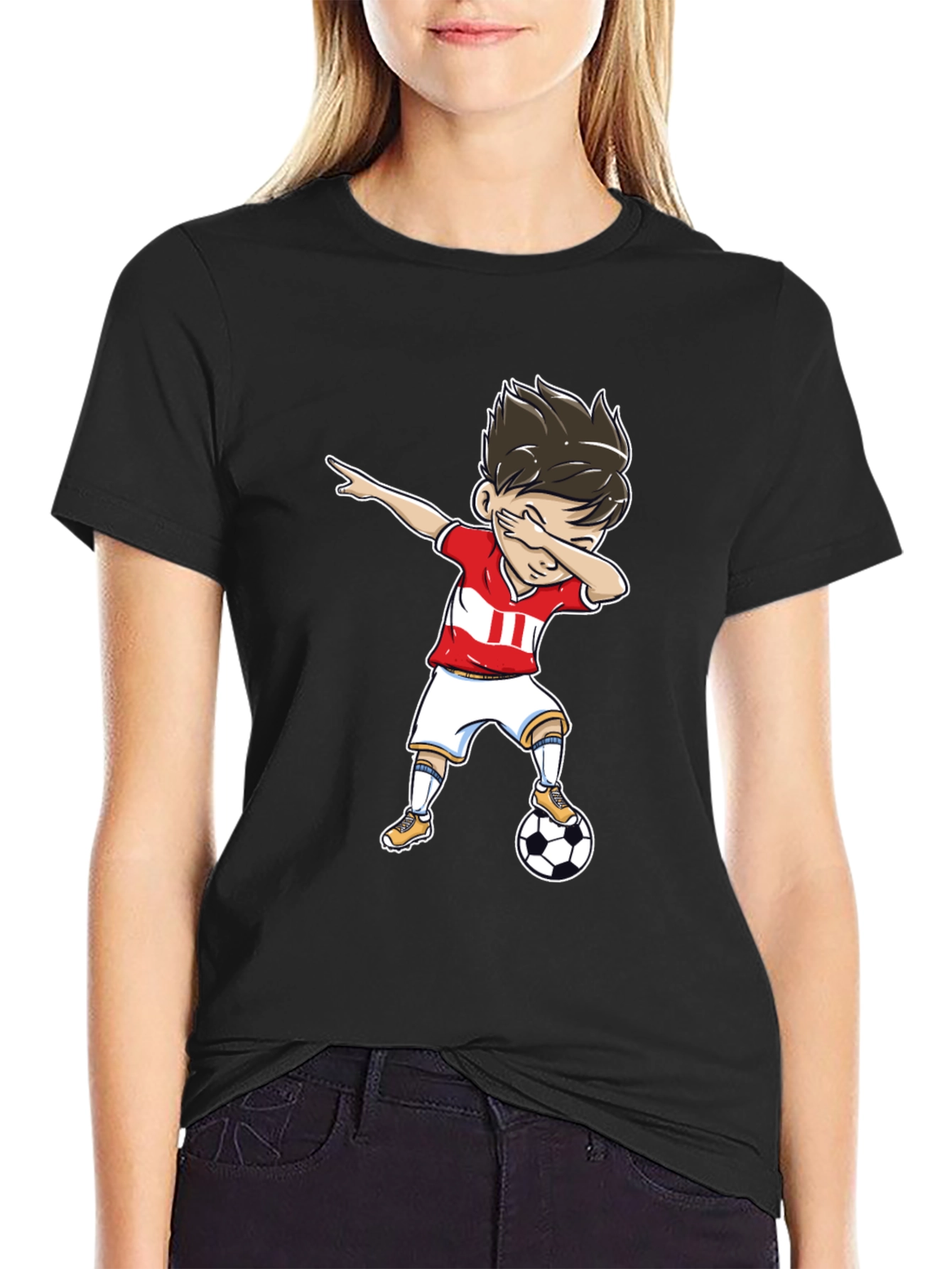 Soccer Dab T-Shirt: Cartoon Athlete