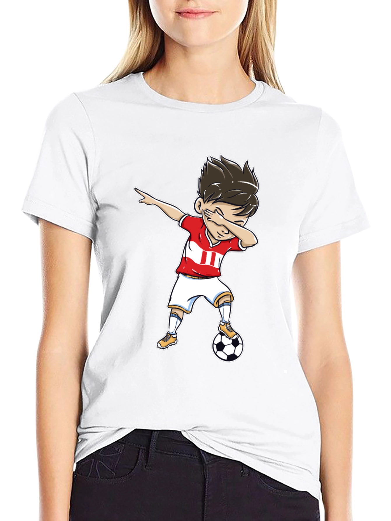 Soccer Dab T-Shirt: Cartoon Athlete