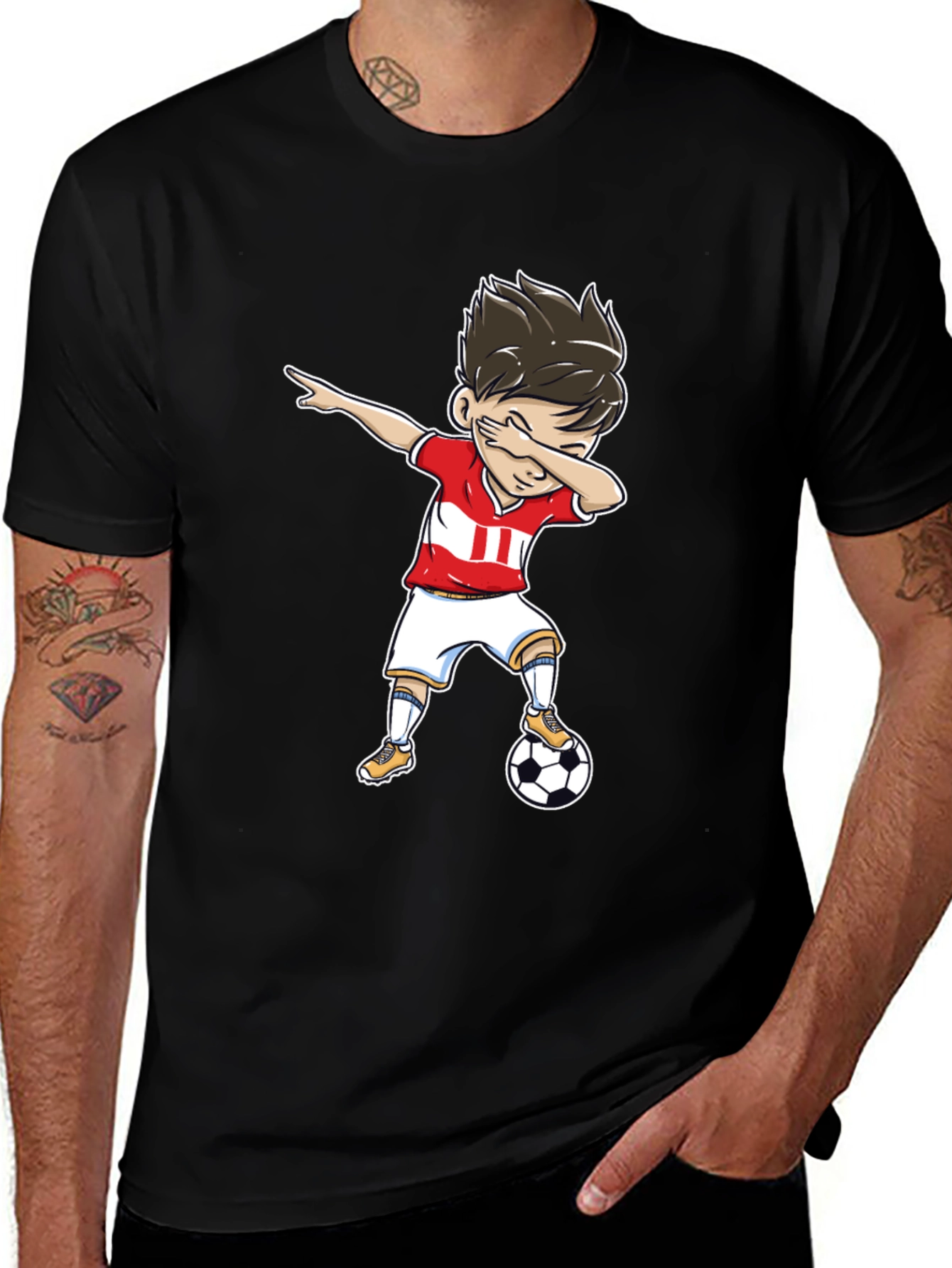 Soccer Dab T-Shirt: Cartoon Athlete
