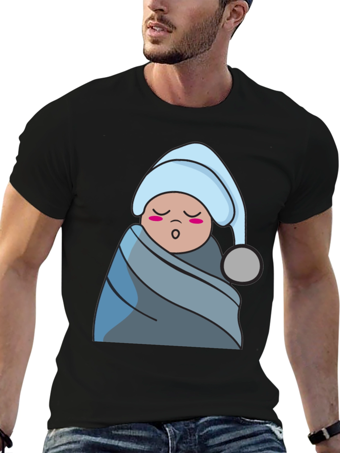 Cute Sleeping Baby Graphic T-Shirt