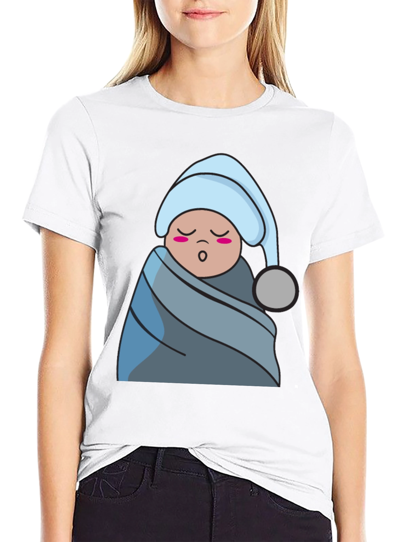 Cute Sleeping Baby Graphic T-Shirt