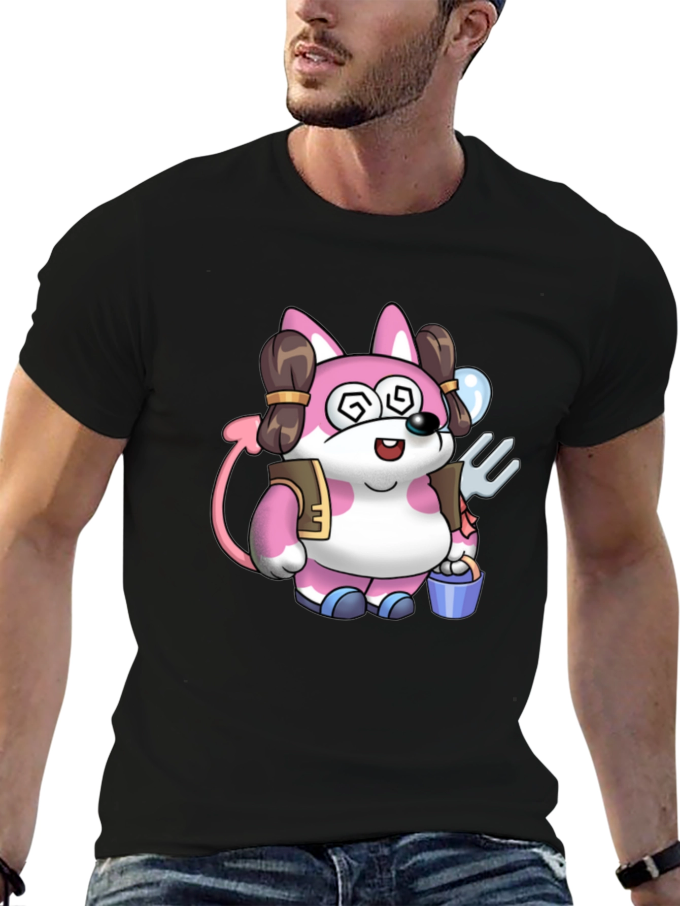 Funny Cartoon Character Graphic T-Shirt