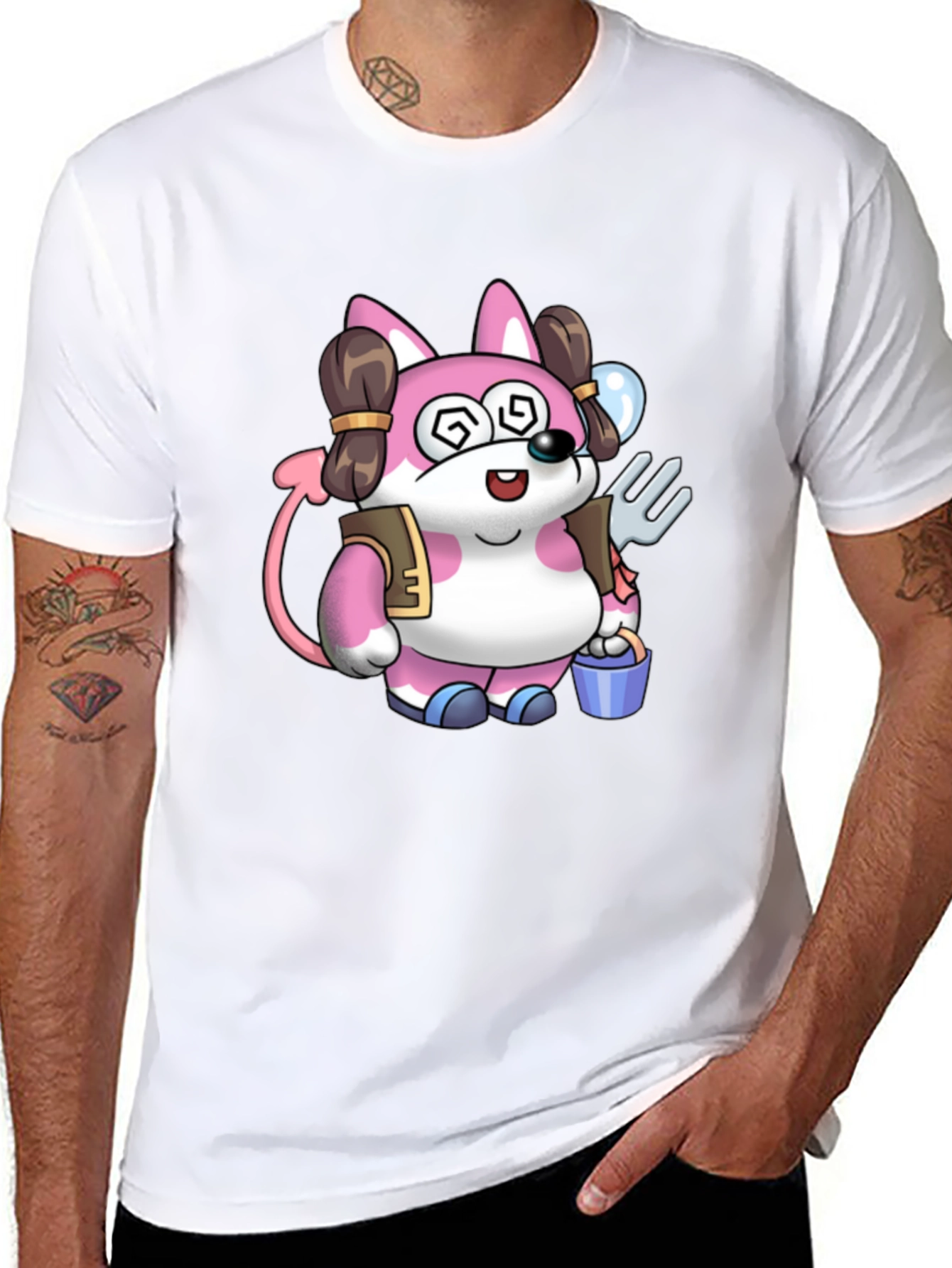 Funny Cartoon Character Graphic T-Shirt