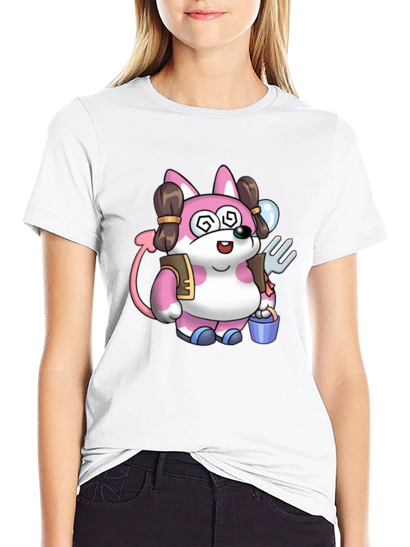 Funny Cartoon Character Graphic T-Shirt