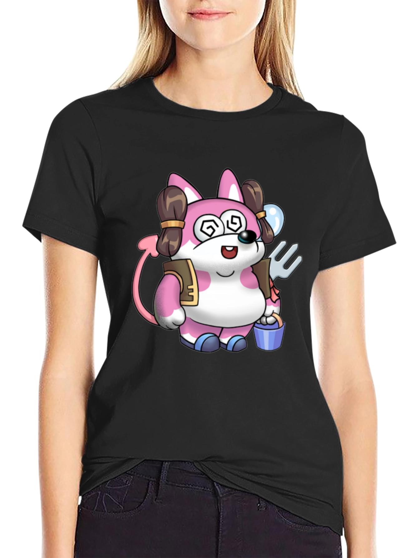 Funny Cartoon Character Graphic T-Shirt