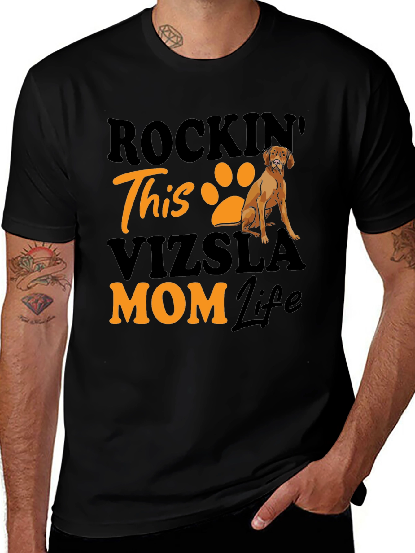 Rockin Vizsla Mom Life T-Shirt - Dog Lover Tee