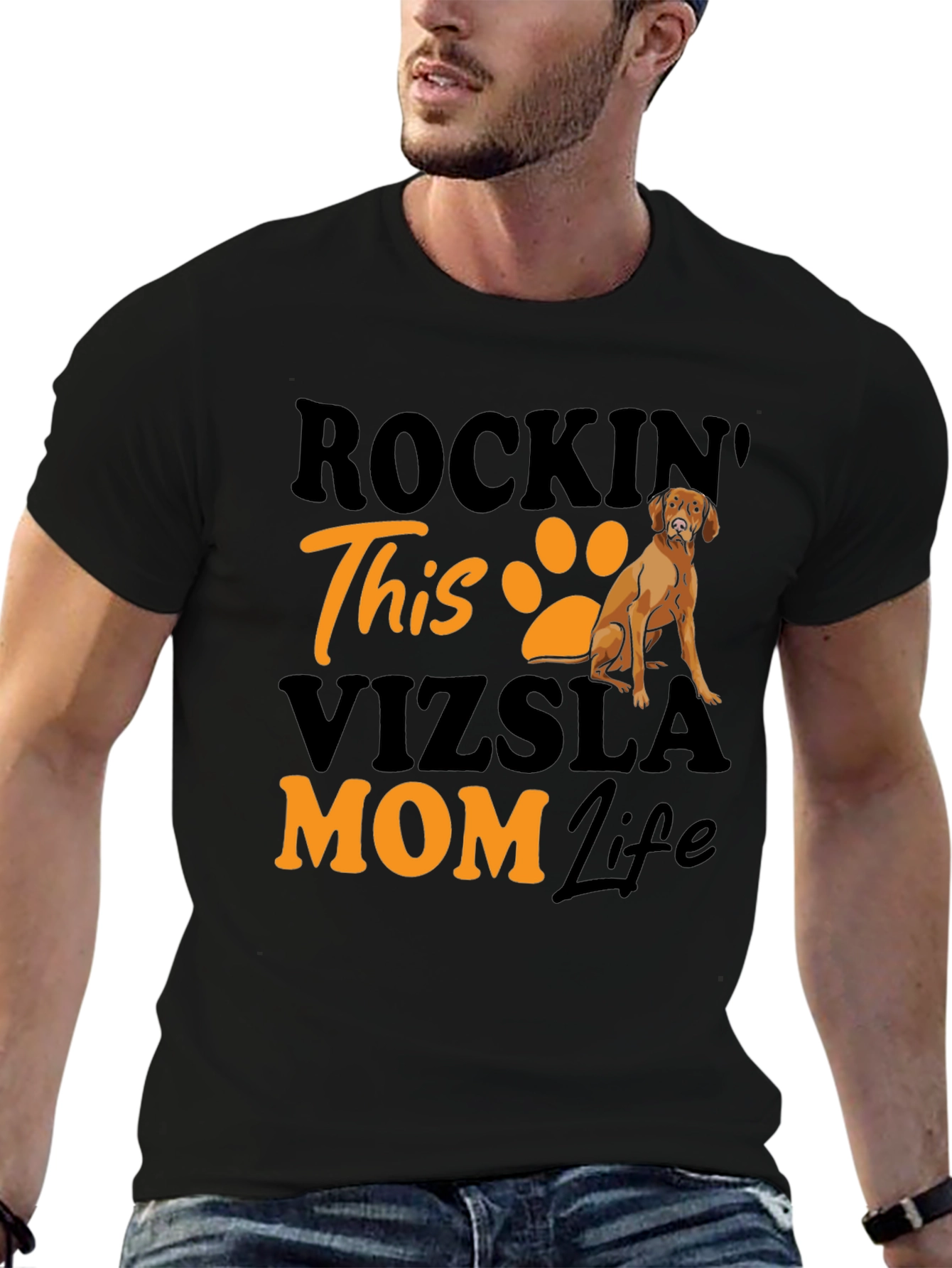 Rockin Vizsla Mom Life T-Shirt - Dog Lover Tee