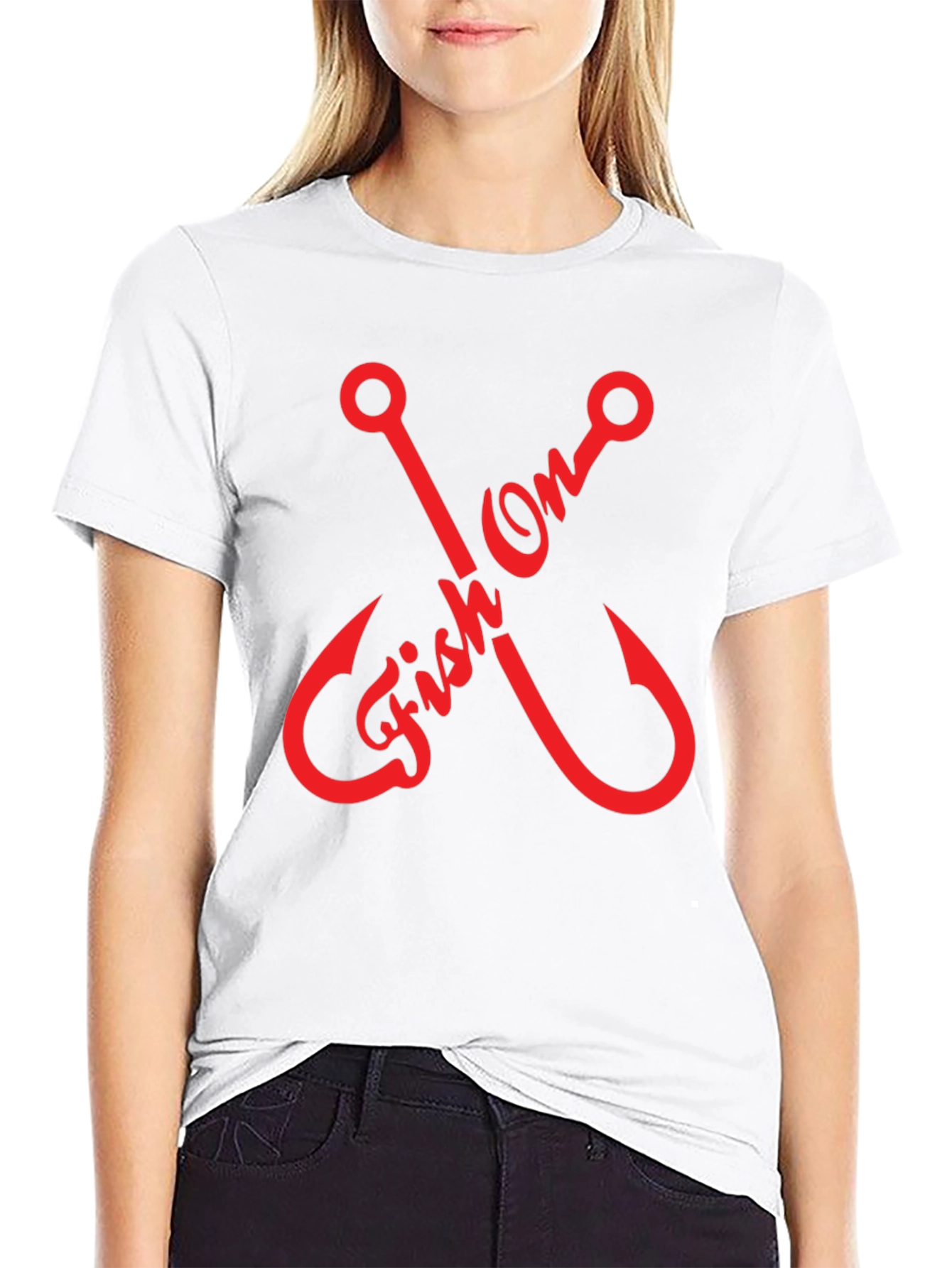 Fish On Graphic T-Shirt - Fishing Hook Design