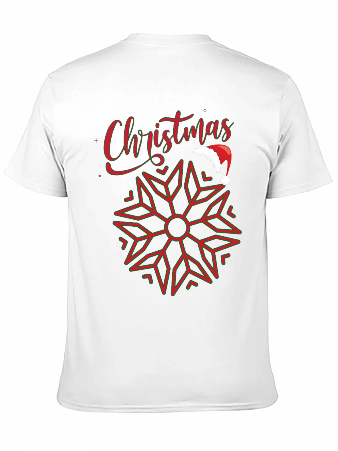 Christmas Snowflake Santa Hat Graphic Tee