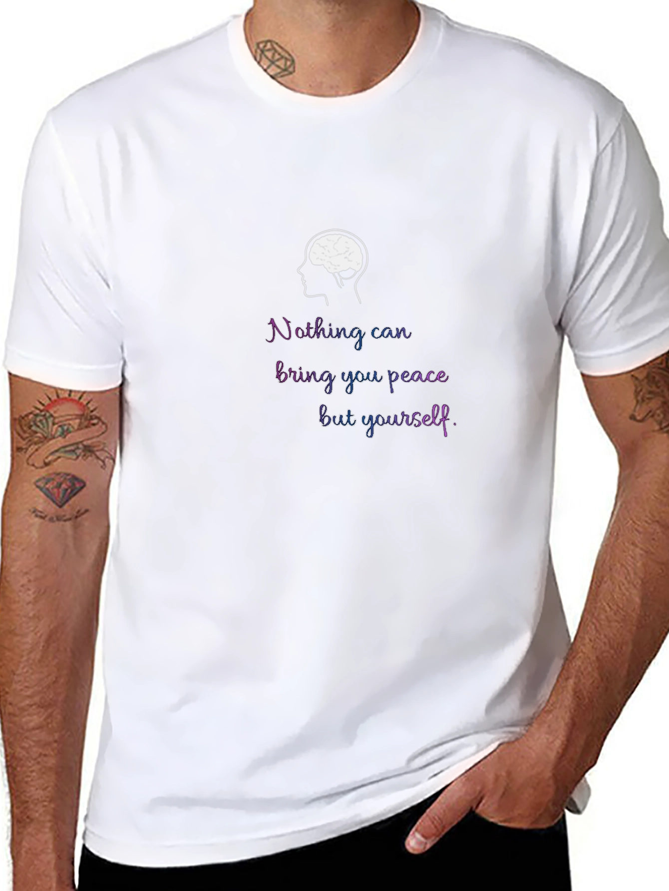Peace Within Brain Graphic Tee