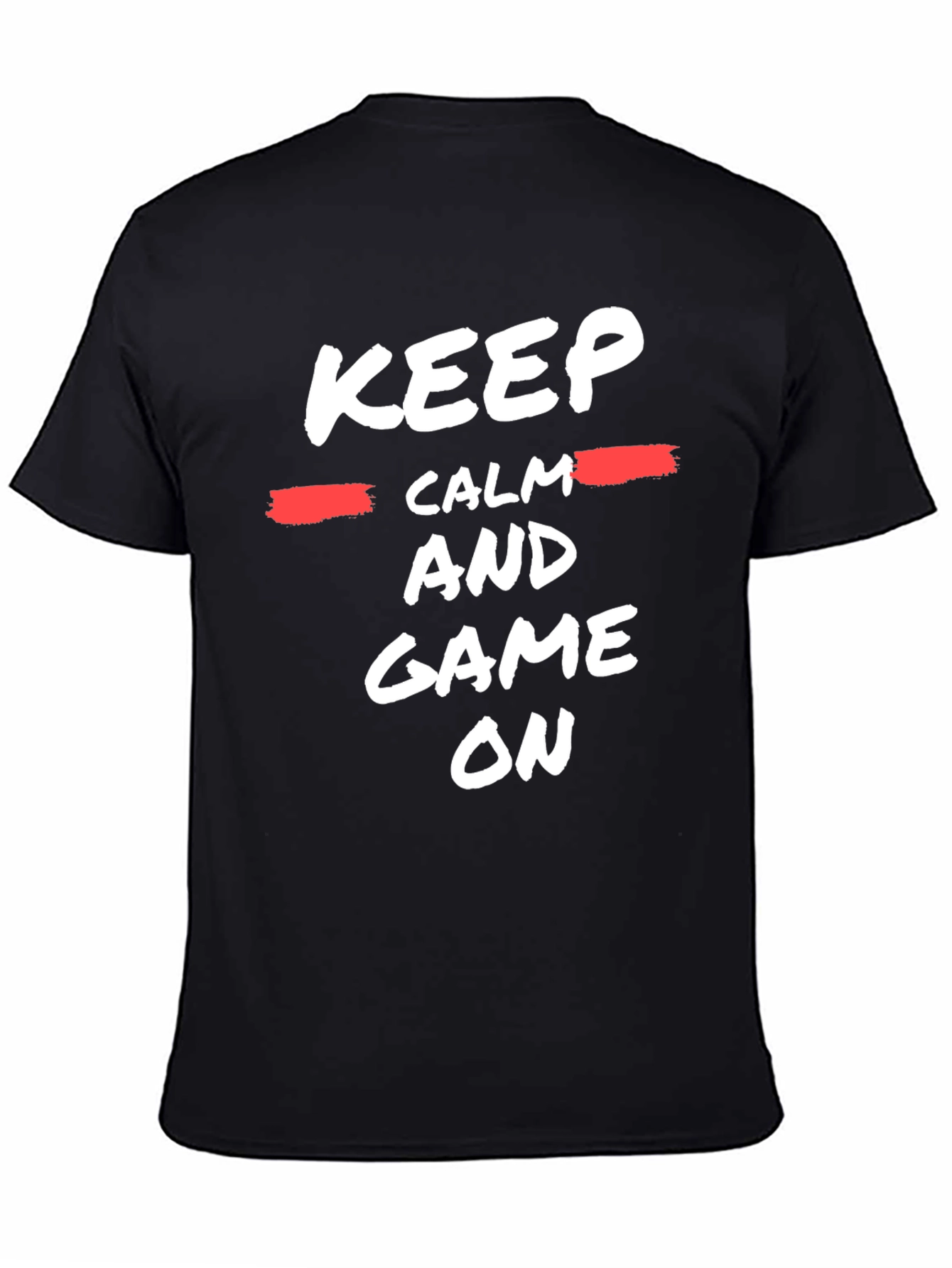 Keep Calm and Game On Black T-Shirt