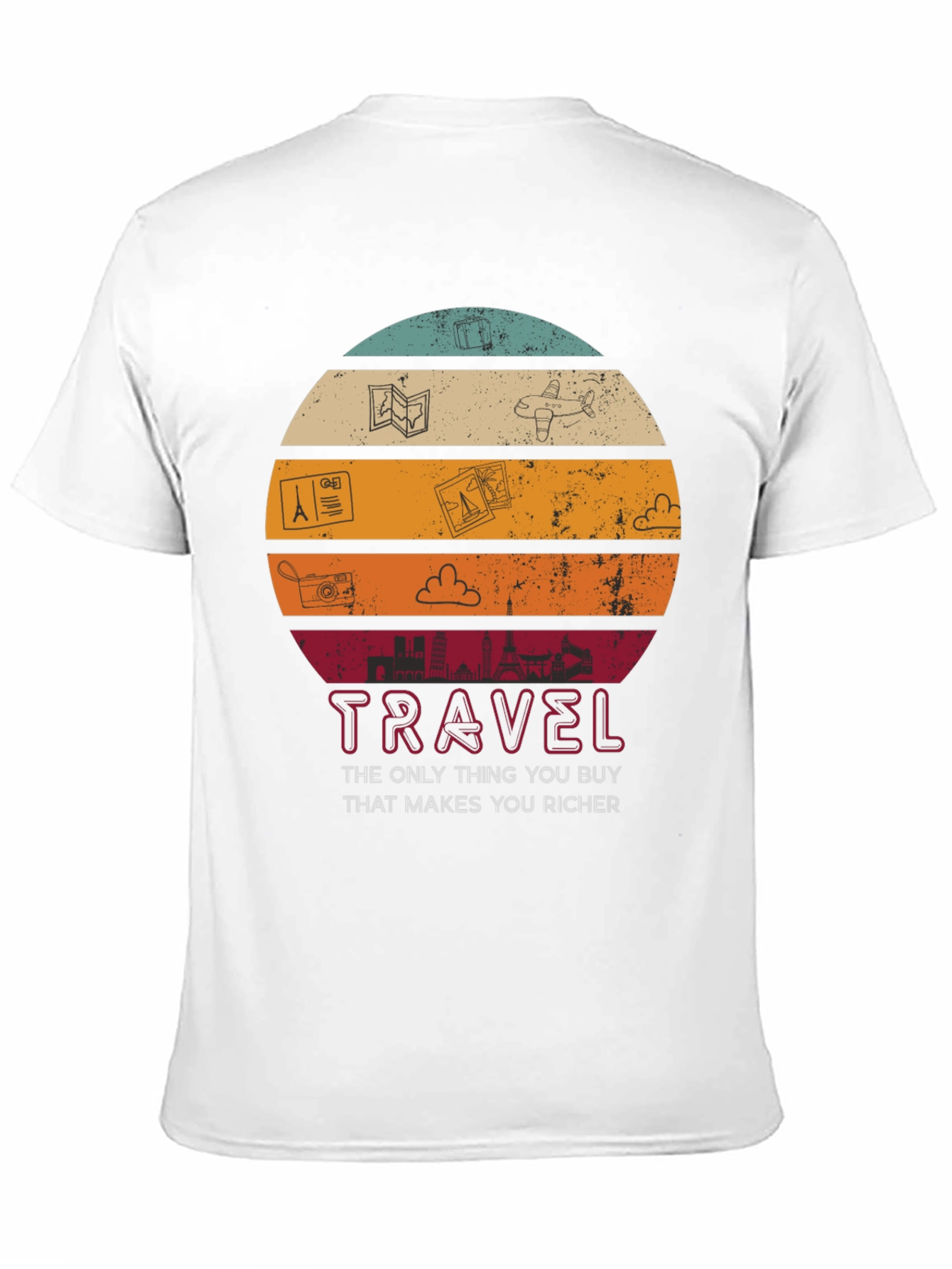 Travel Lover Graphic T-Shirt - Makes You Richer Tee