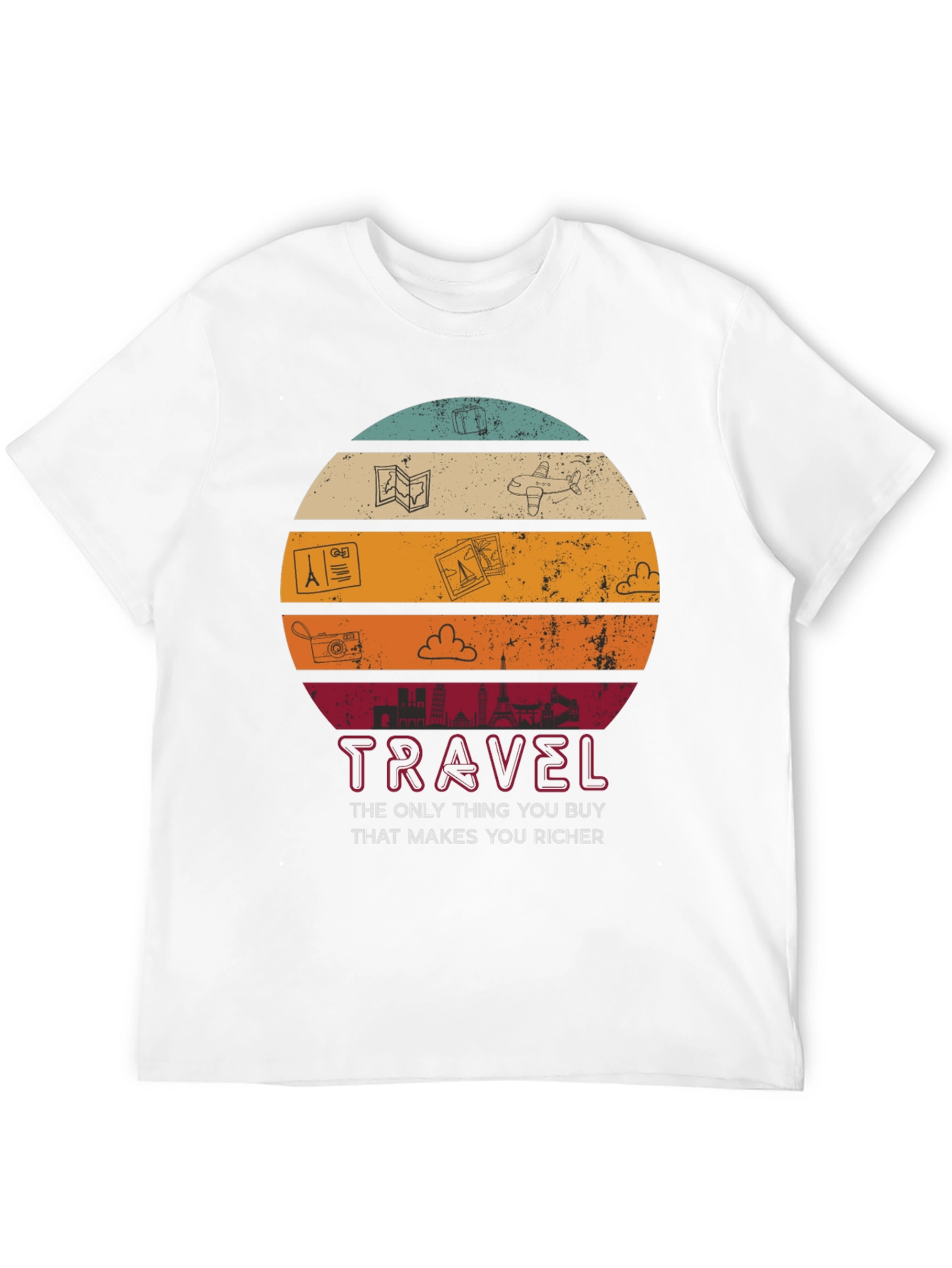 Travel Lover Graphic T-Shirt - Makes You Richer Tee