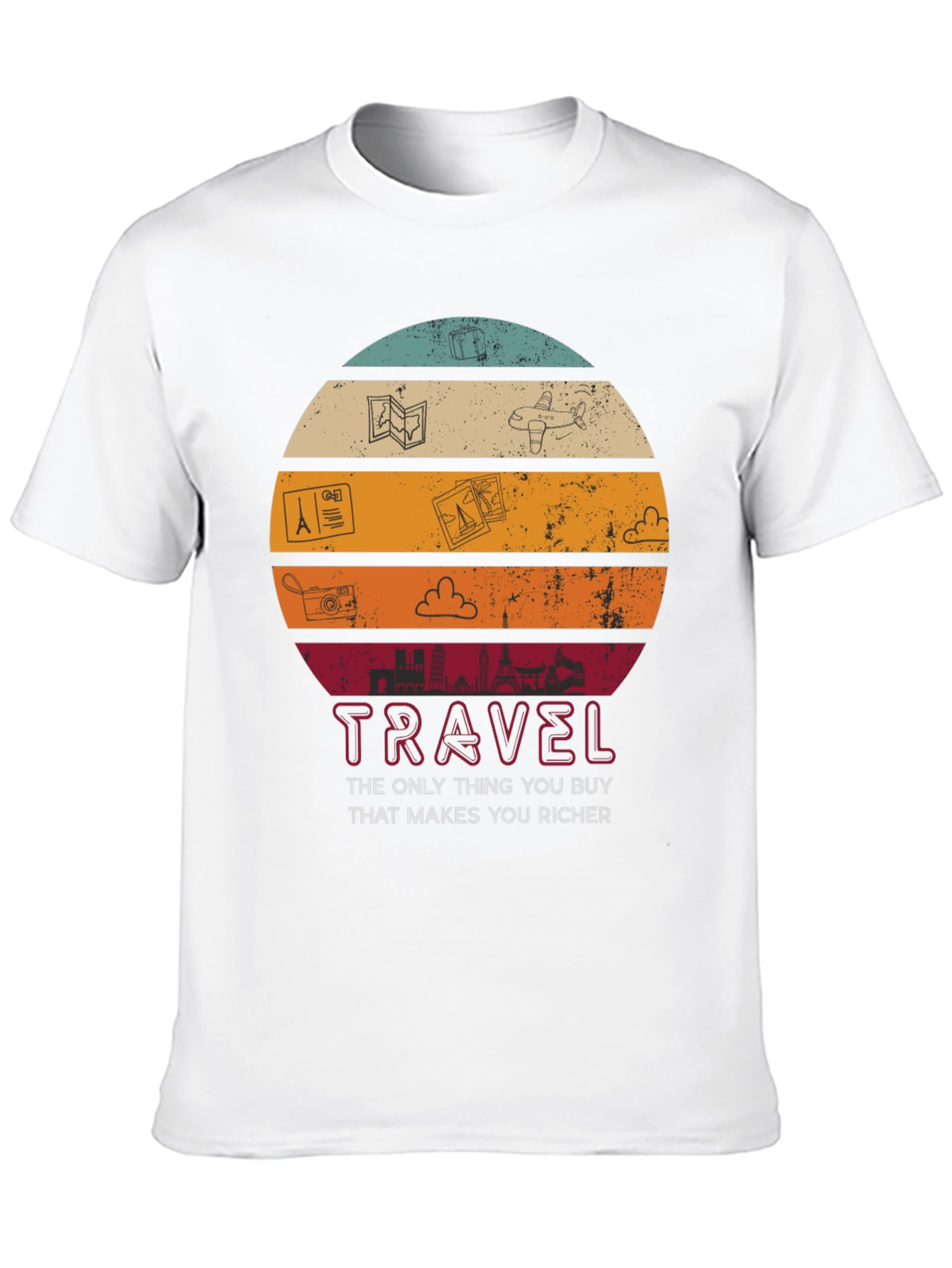 Travel Lover Graphic T-Shirt - Makes You Richer Tee