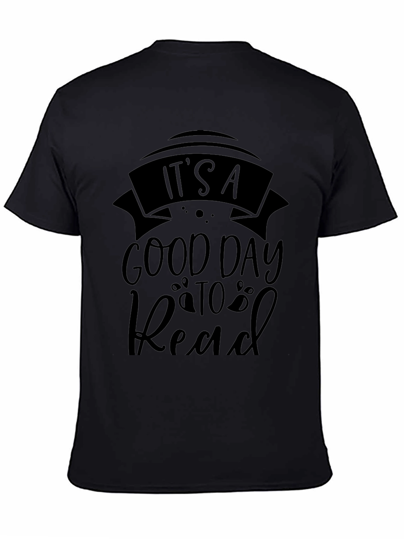 Its A Good Day to Read Black Graphic T-Shirt