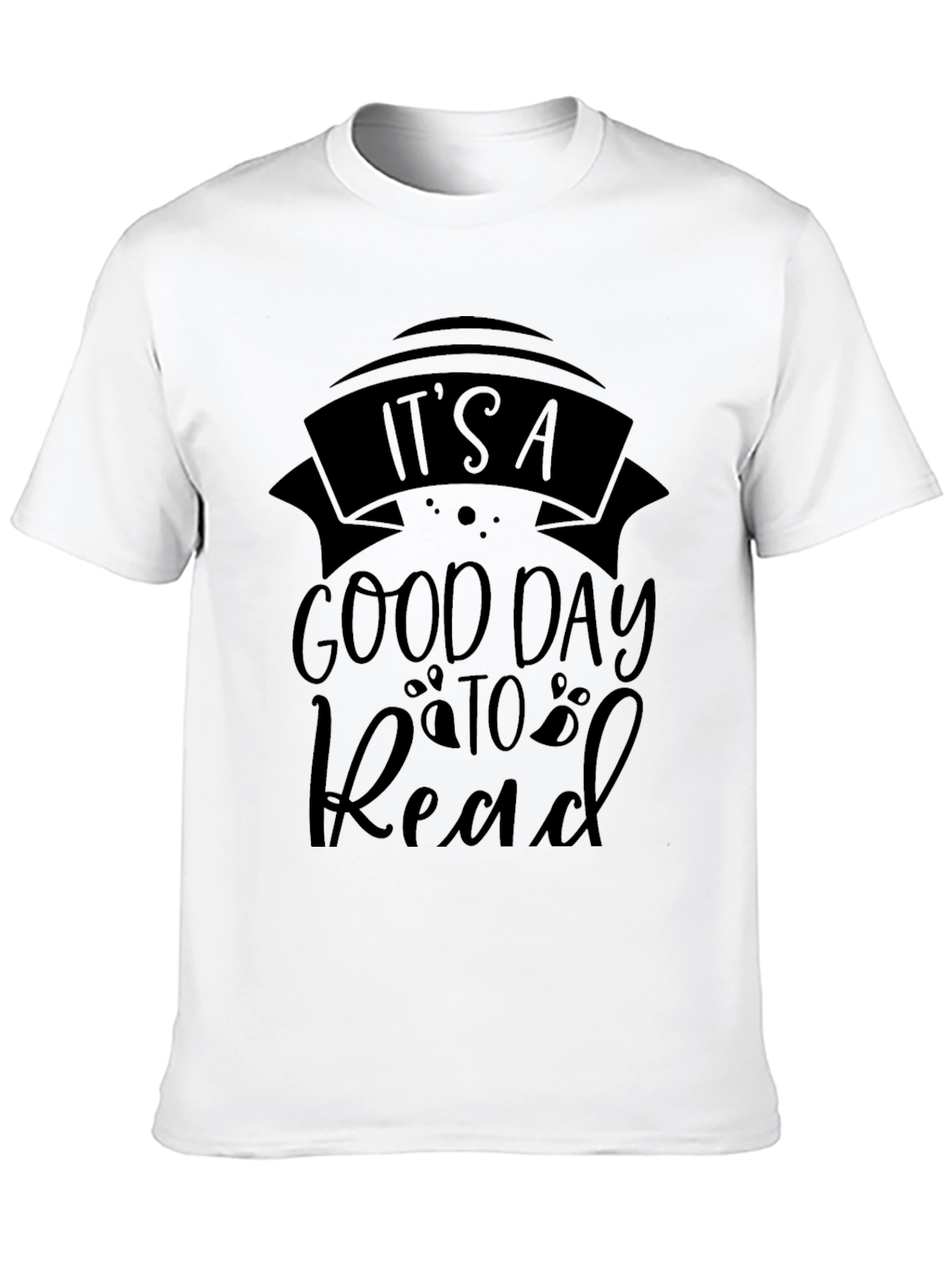 Its A Good Day to Read Black Graphic T-Shirt