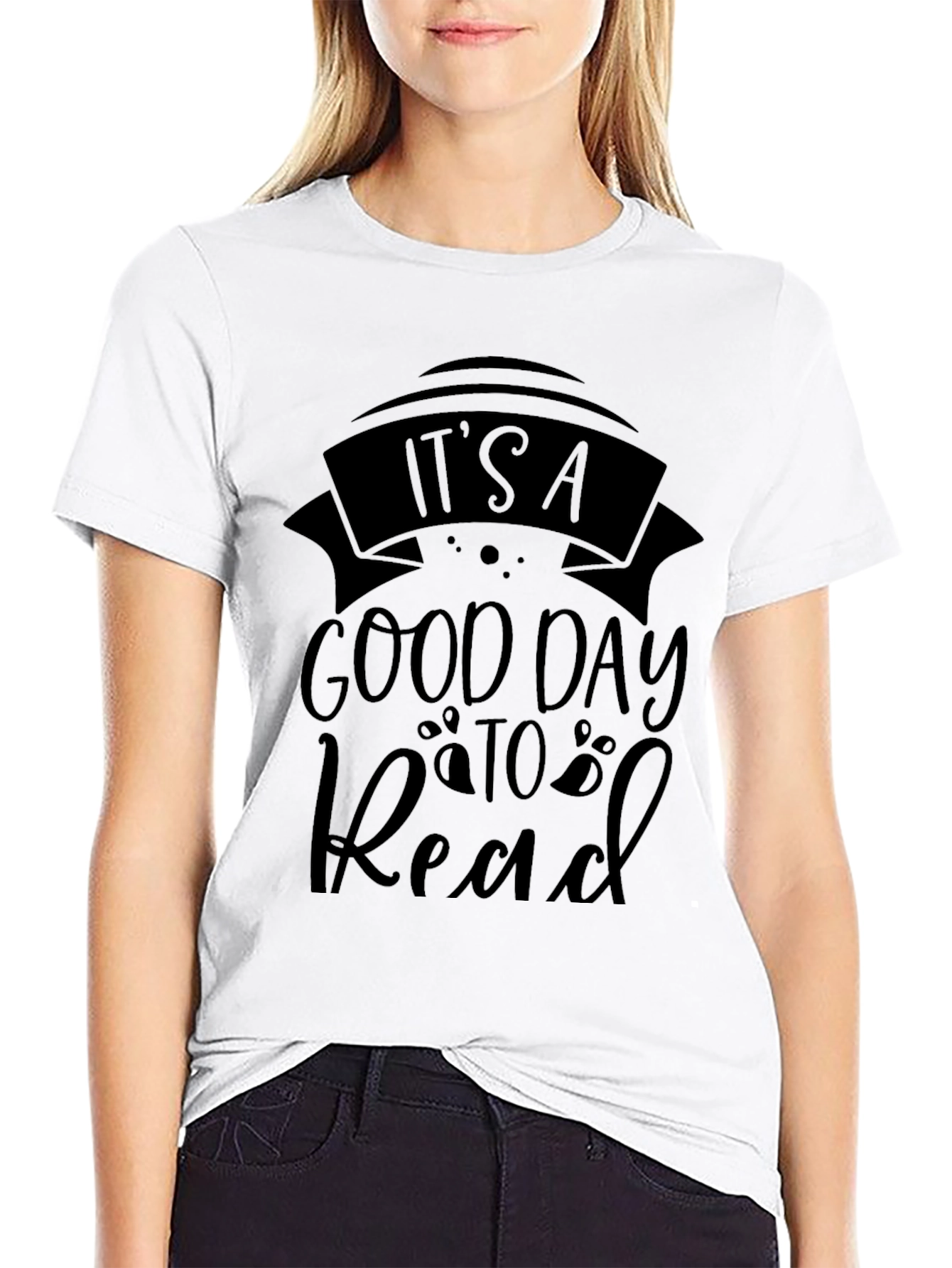 Its A Good Day to Read Black Graphic T-Shirt