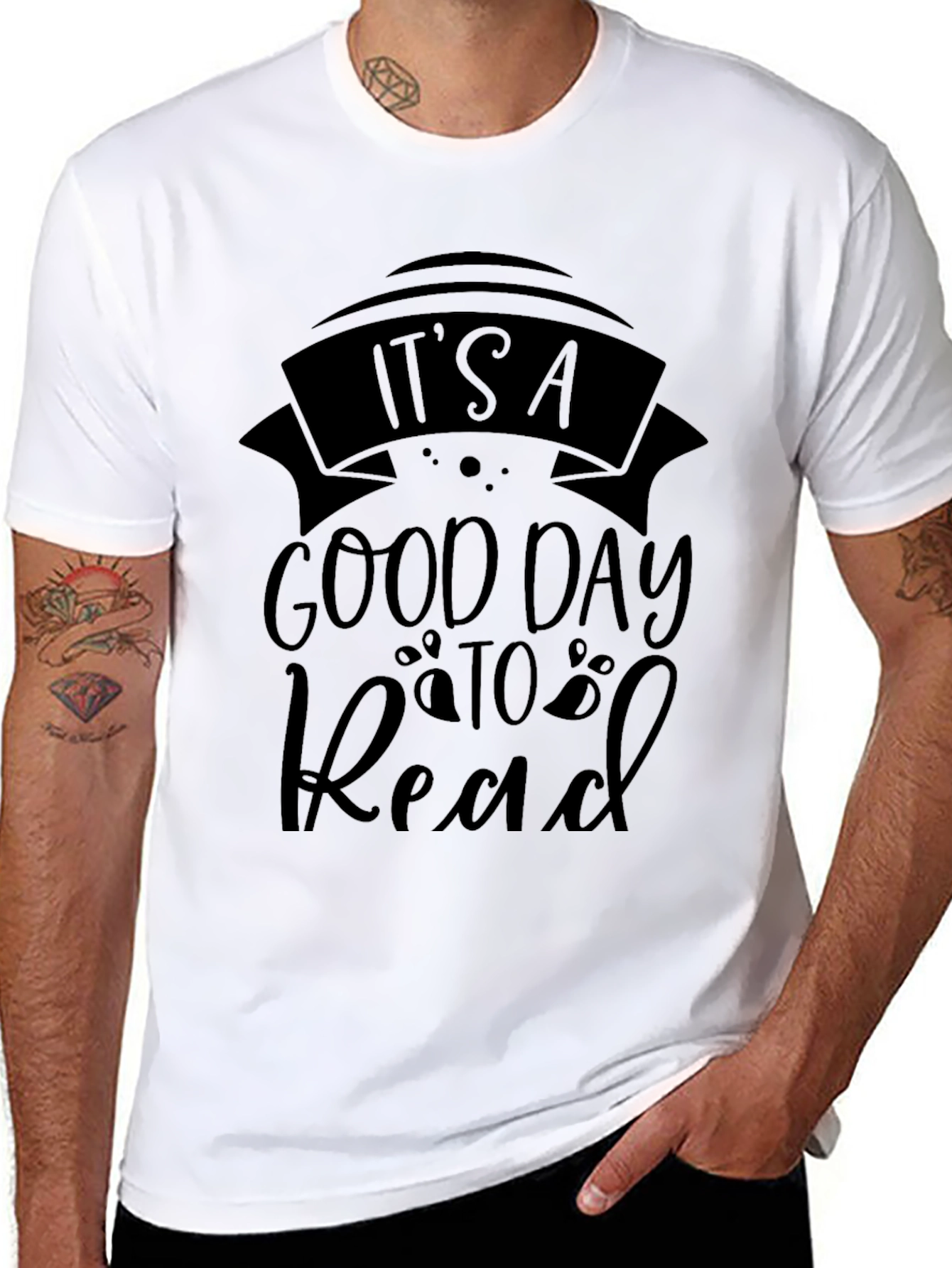 Its A Good Day to Read Black Graphic T-Shirt