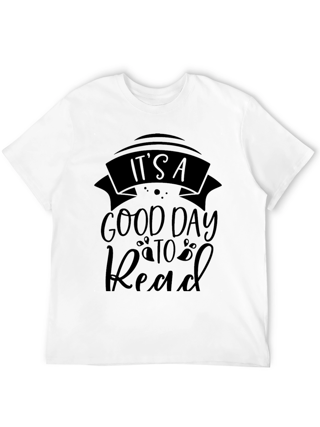 Its A Good Day to Read Black Graphic T-Shirt