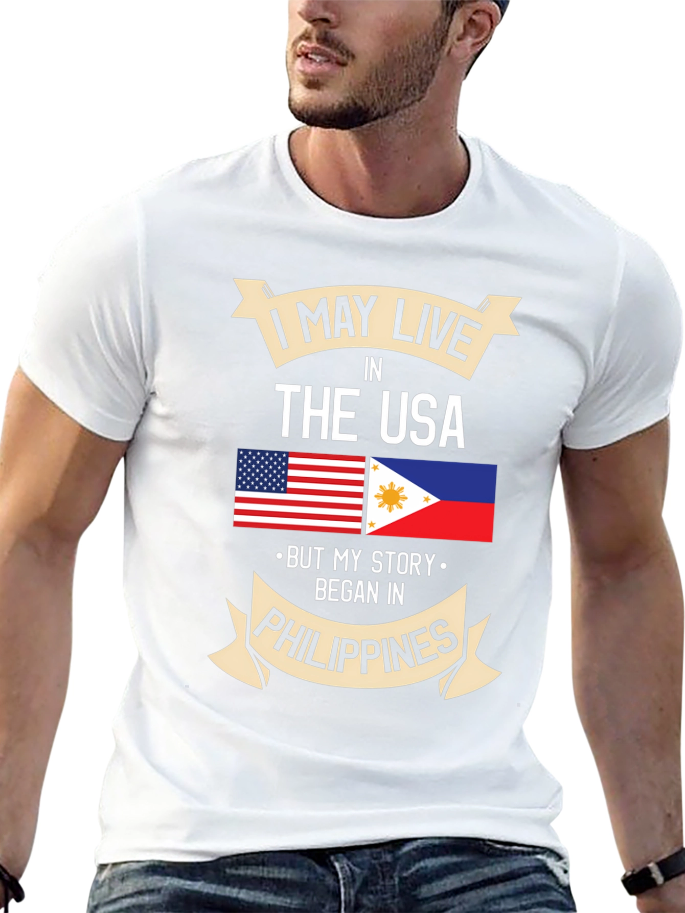 Filipino Pride T-Shirt USA Resident Philippines Roots