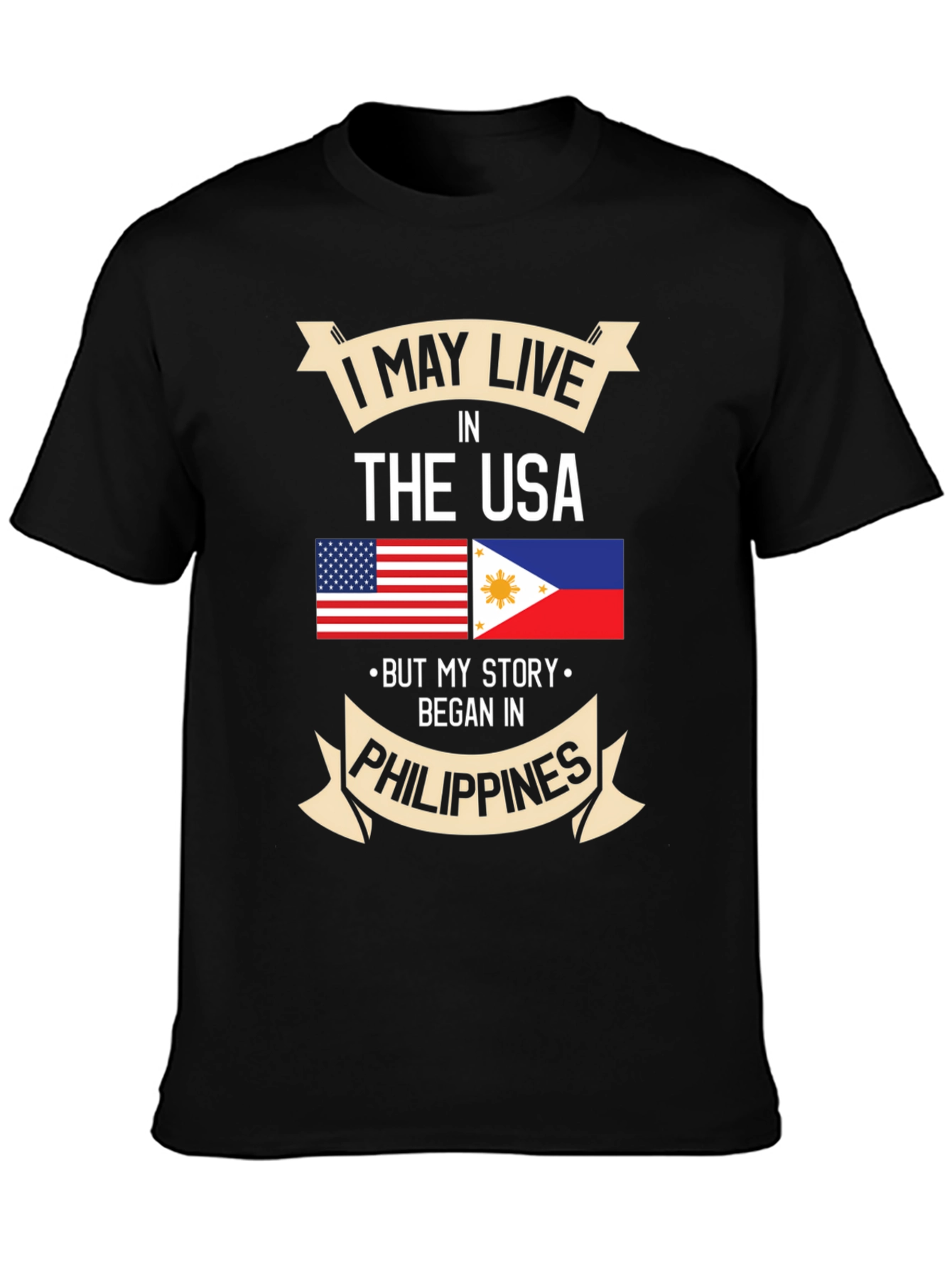 Filipino Pride T-Shirt USA Resident Philippines Roots